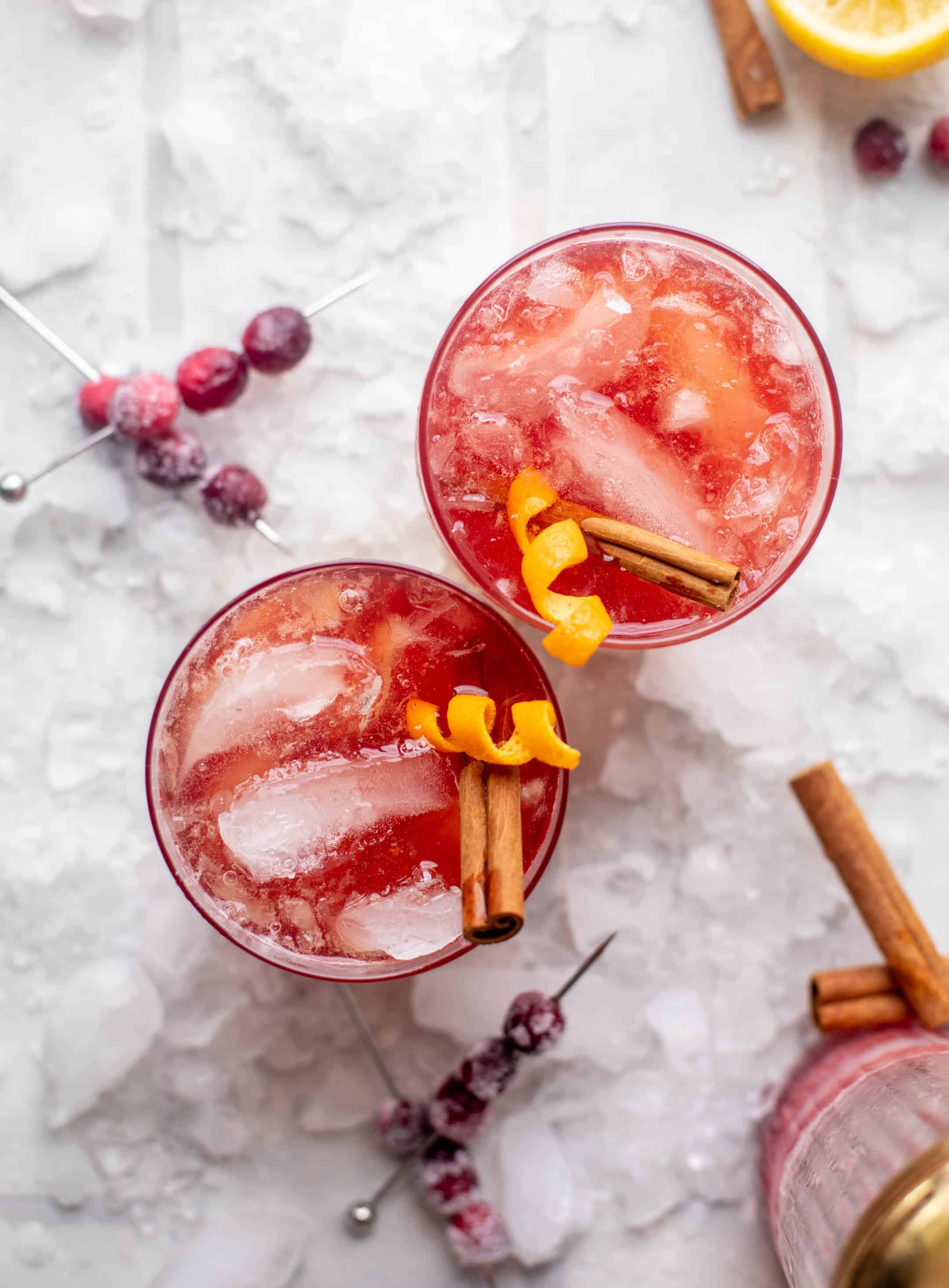 cranberry cinnamon whiskey sour