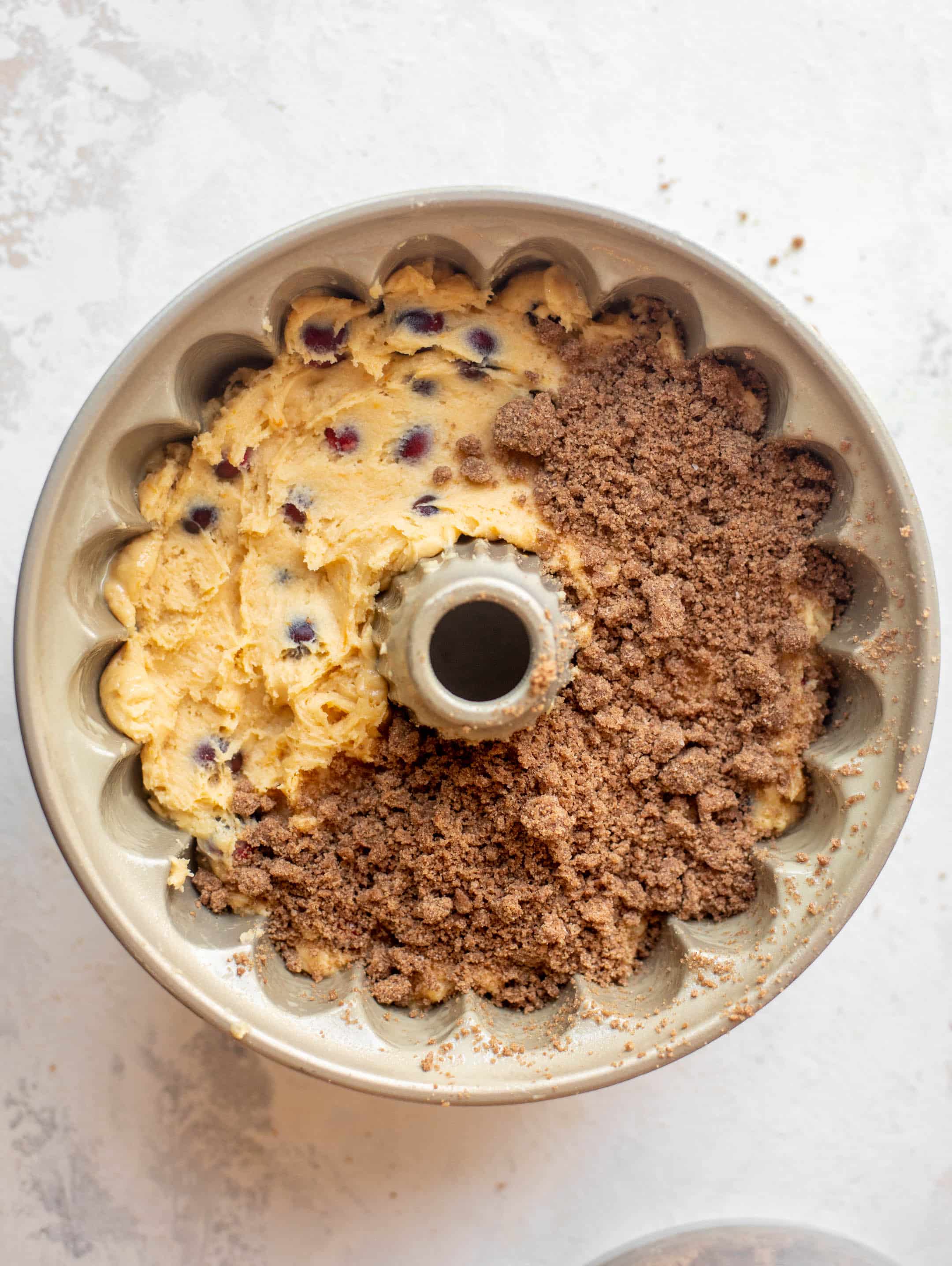 cranberry orange coffee cake batter