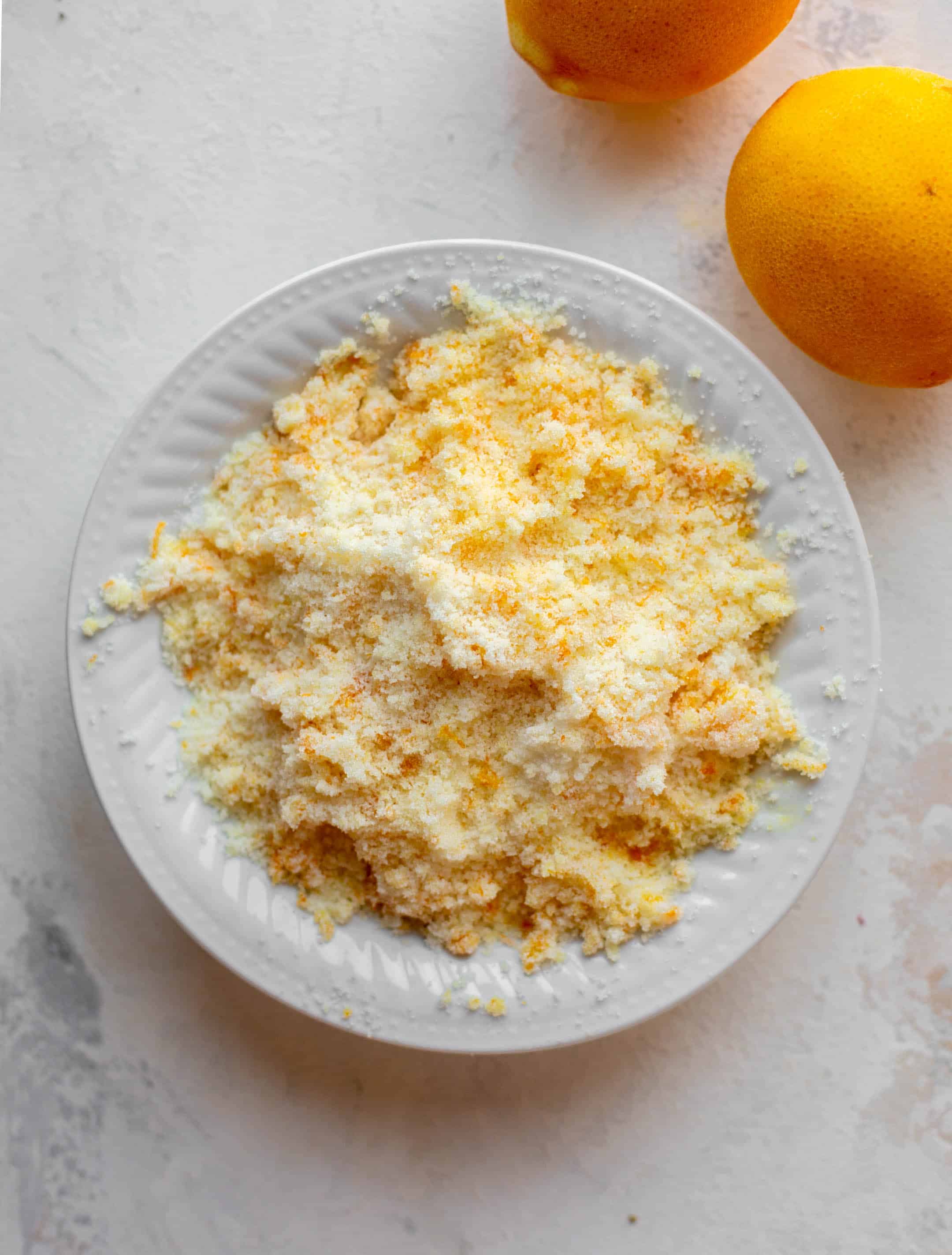 orange zest and sugar