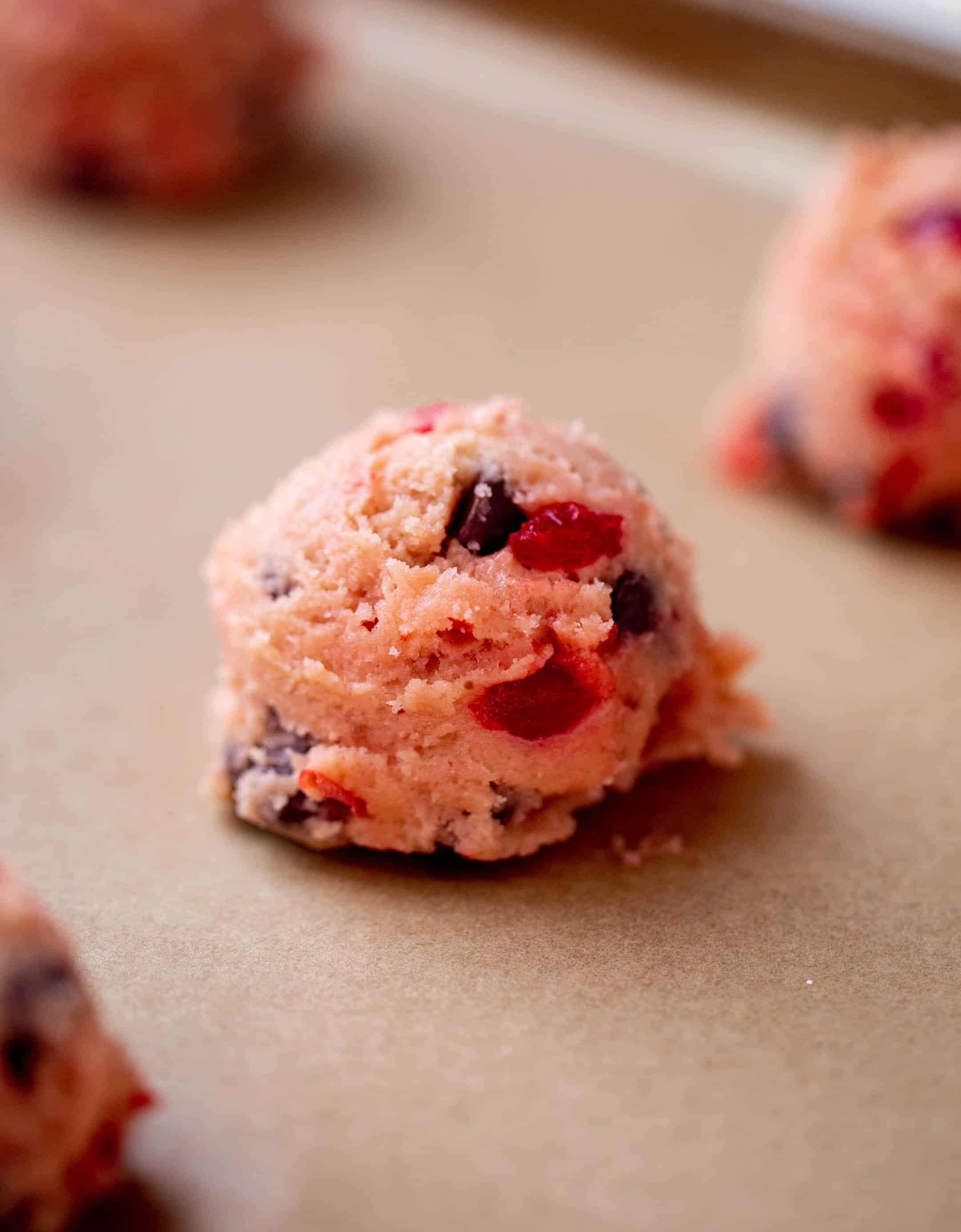 maraschino cherry chocolate chip cookie dough