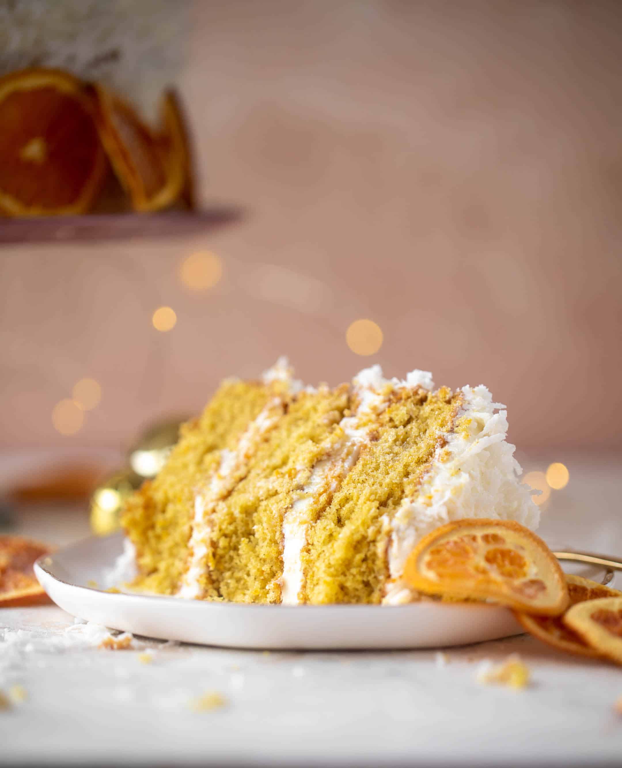 spiced orange snowball cake