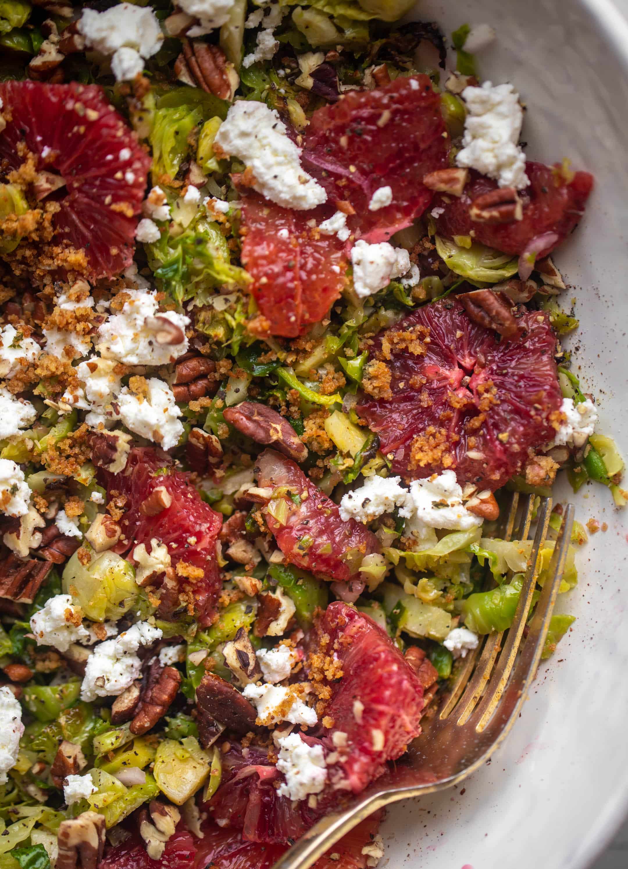 crispy brussels sprouts blood orange salad
