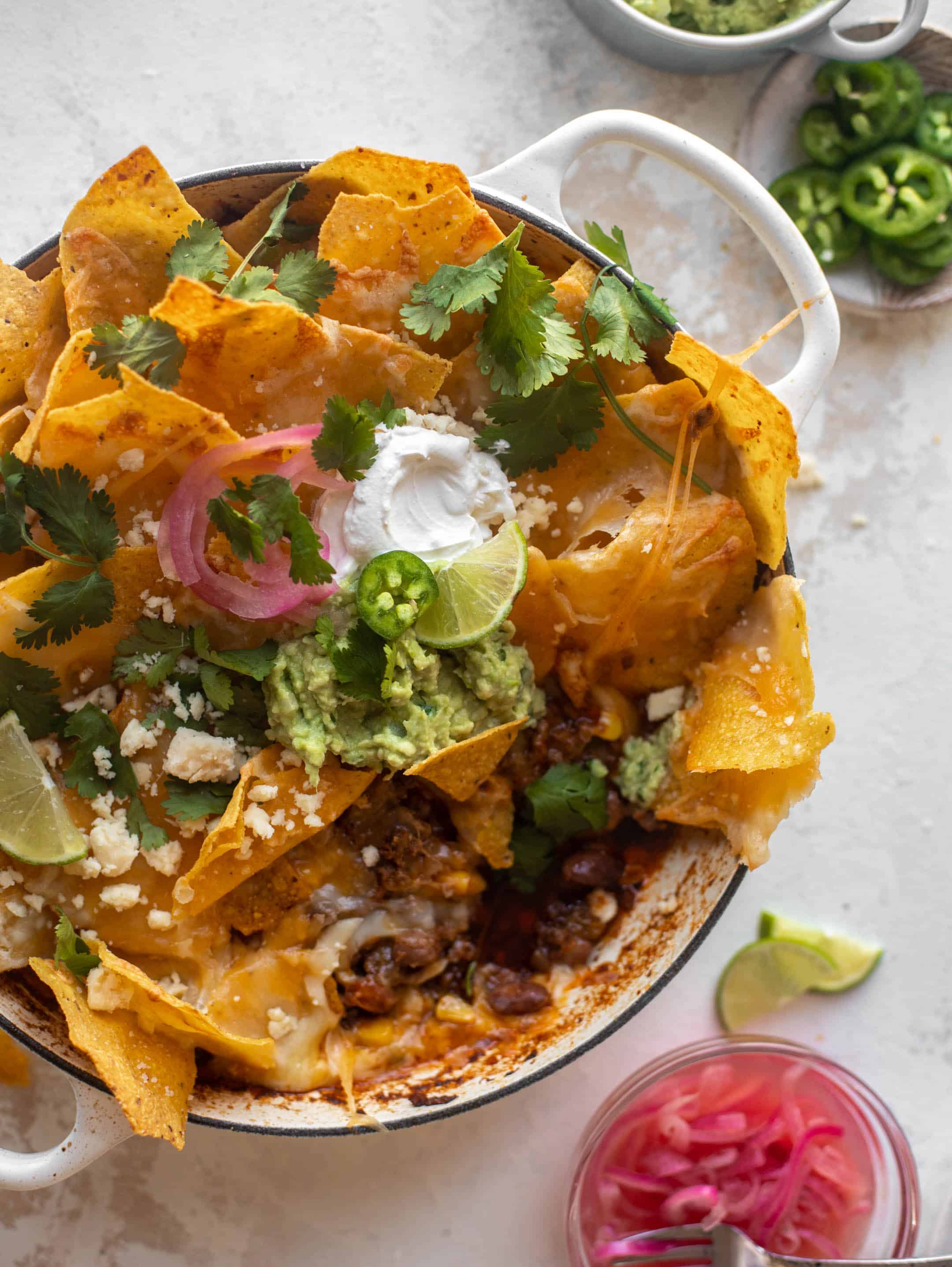 one pot cheesy nachos