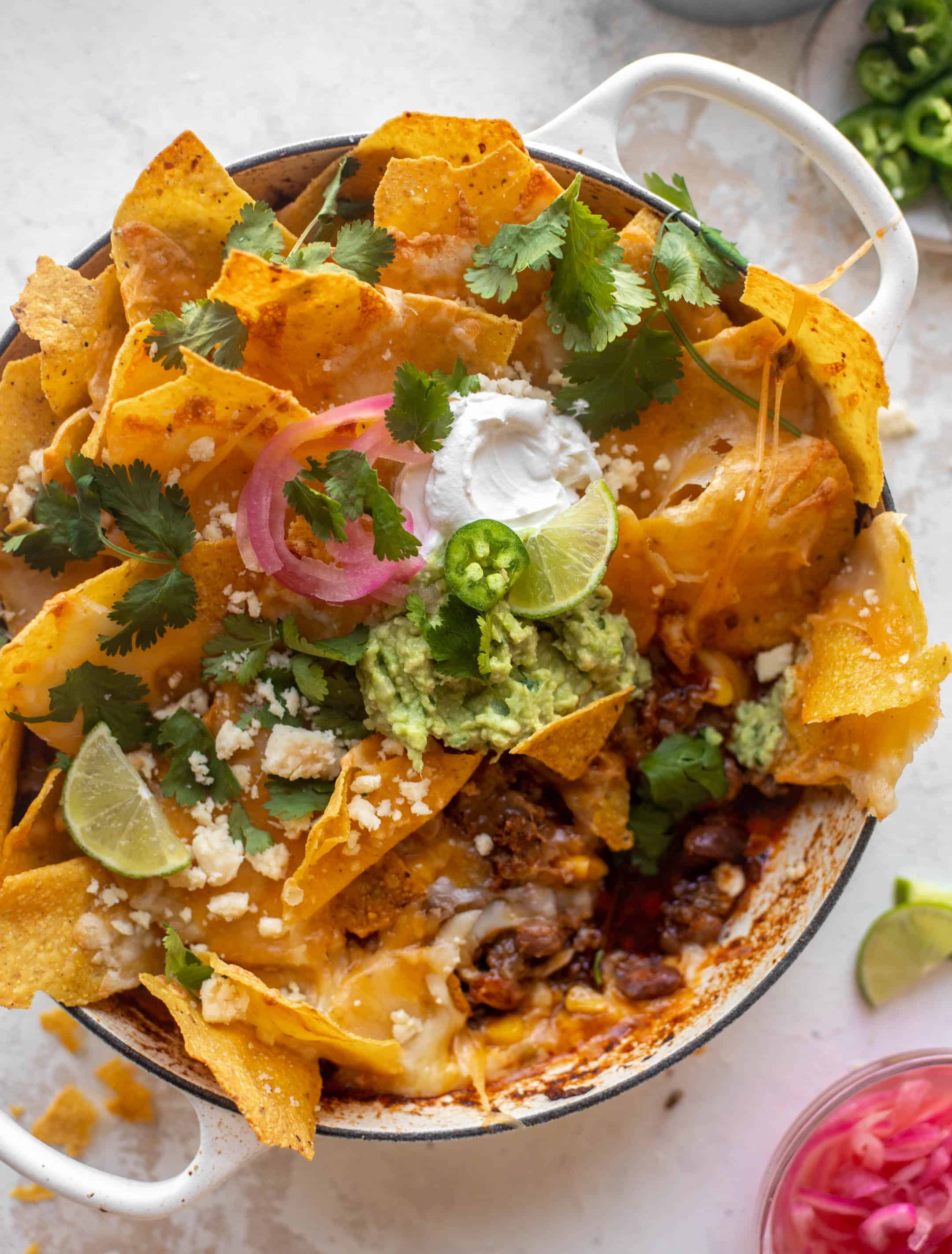 one pot cheesy nachos