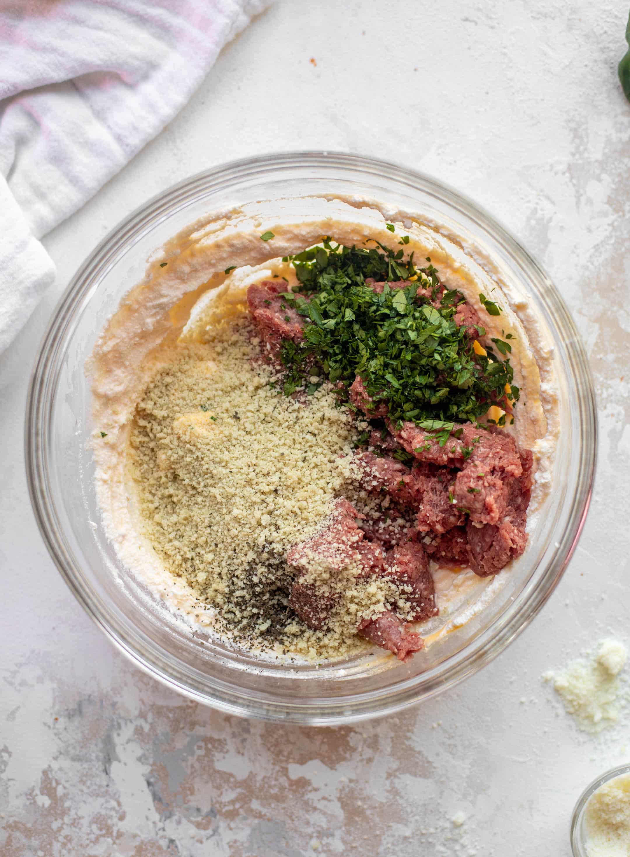 meatball mixture in a bowl