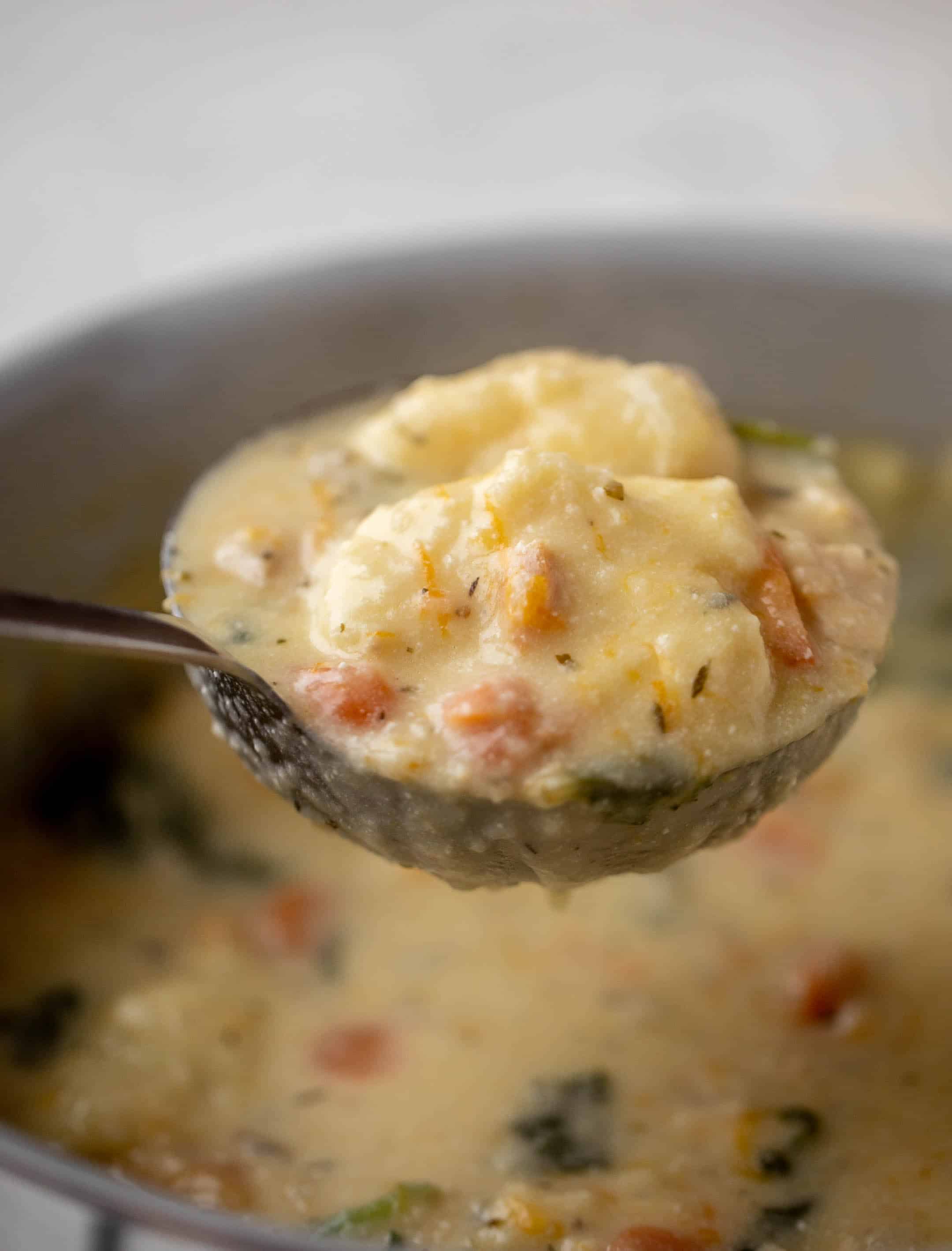 winter chicken soup with ricotta dumplings