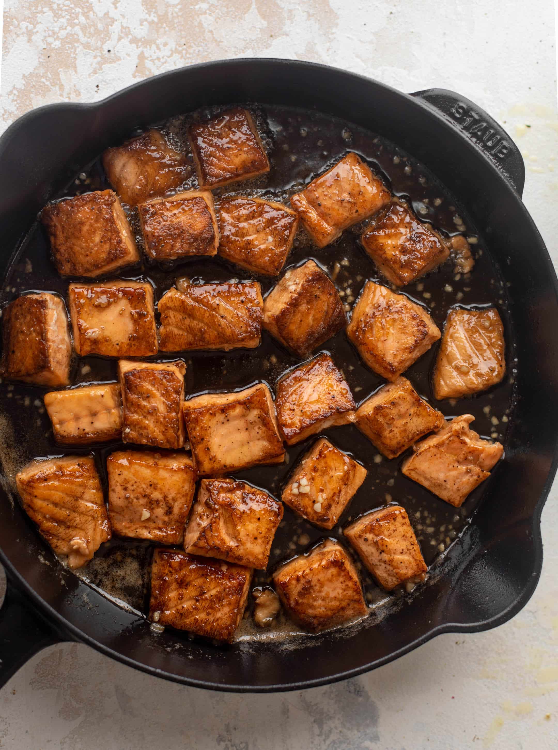 sticky cast iron salmon