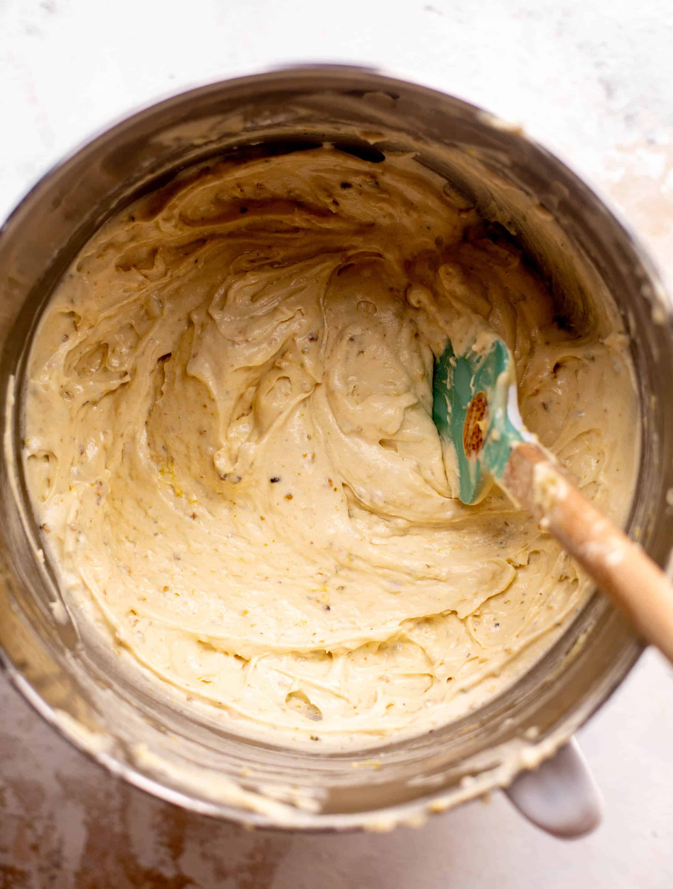 lemon loaf cake batter