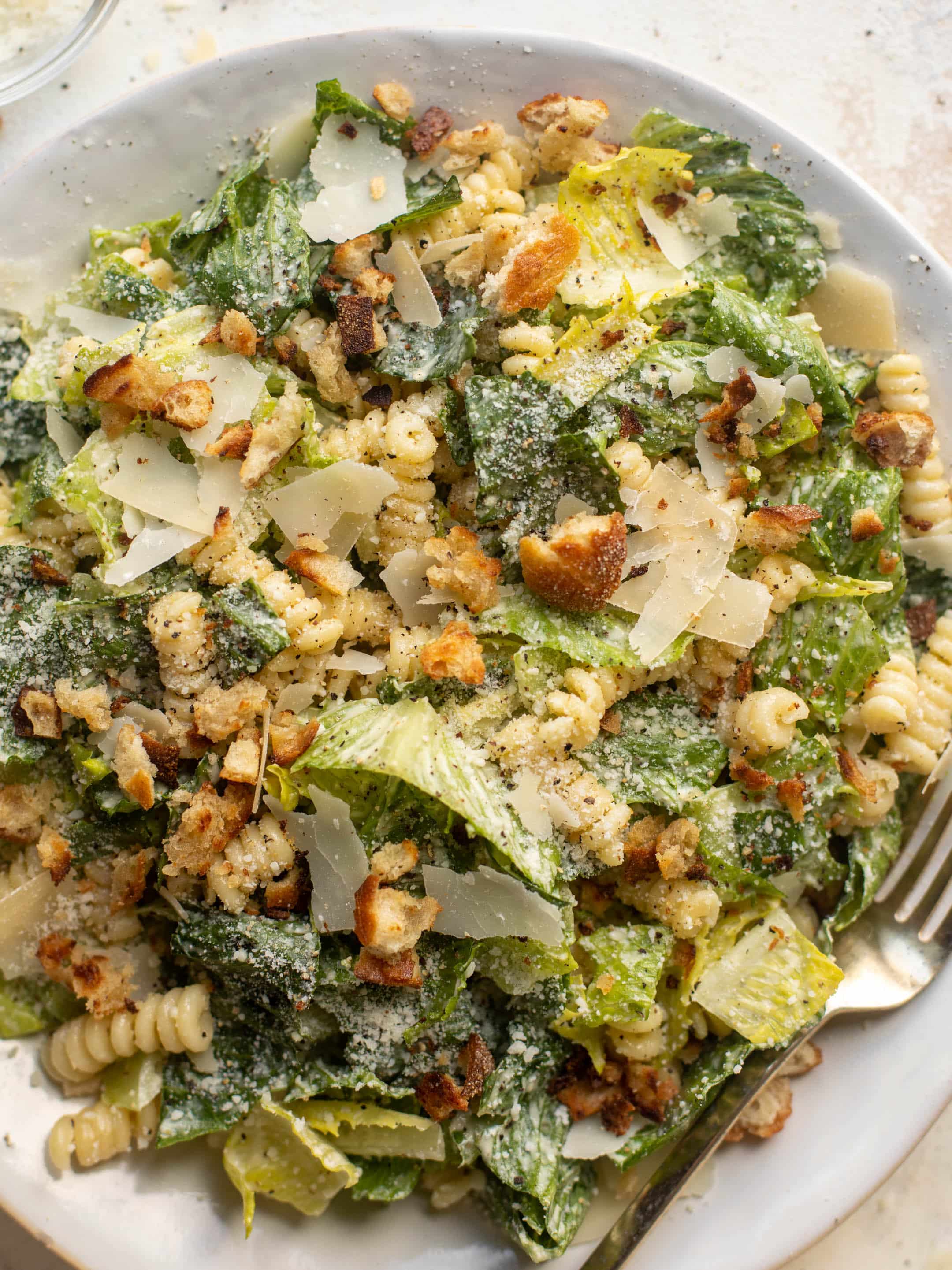 our favorite caesar pasta salad