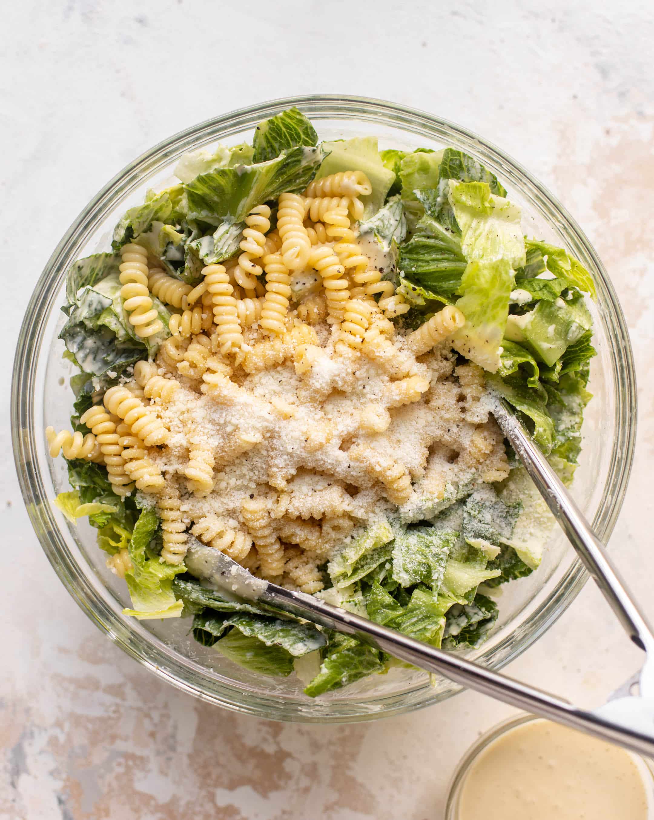 our favorite caesar pasta salad