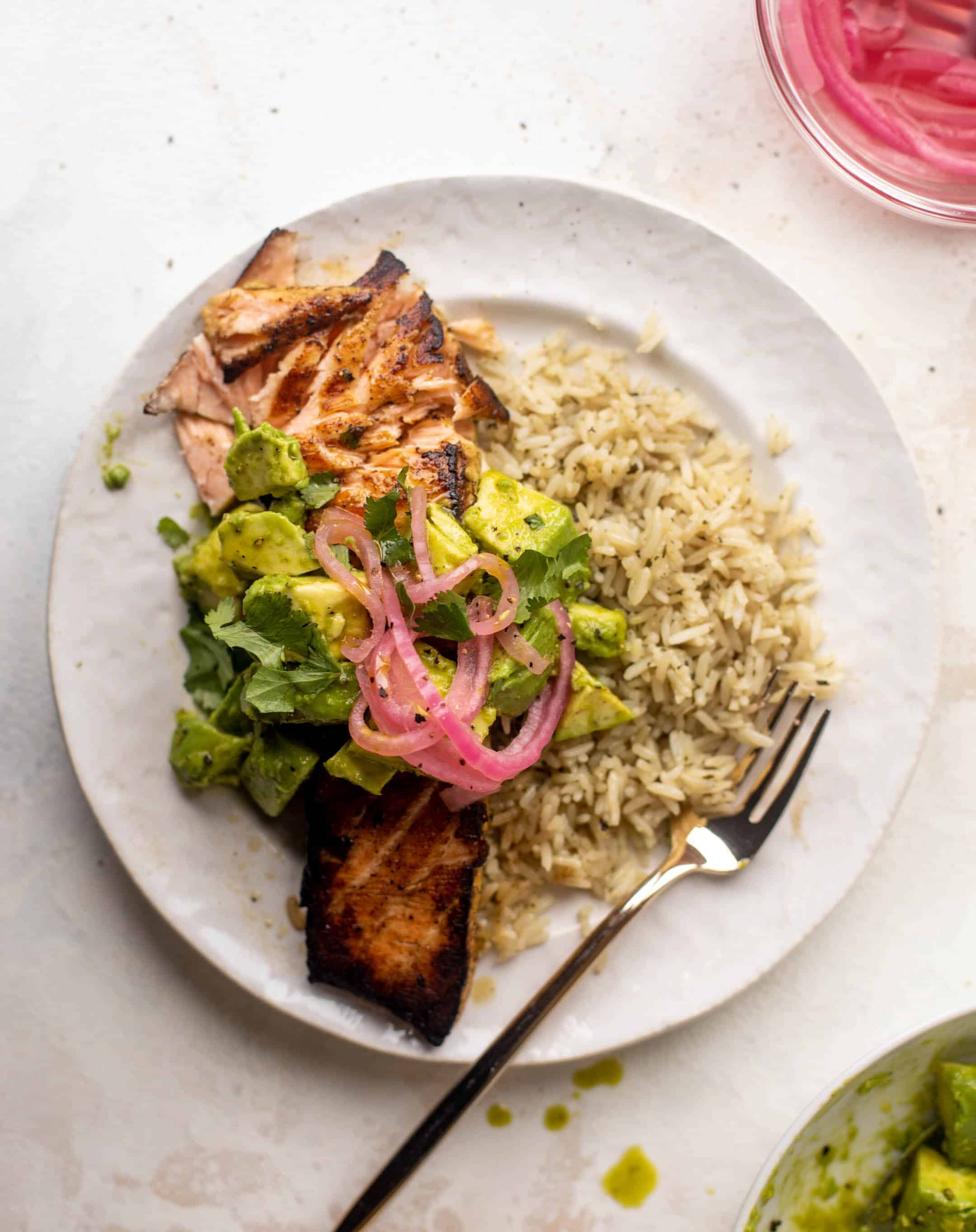 cilantro lime salmon and rice