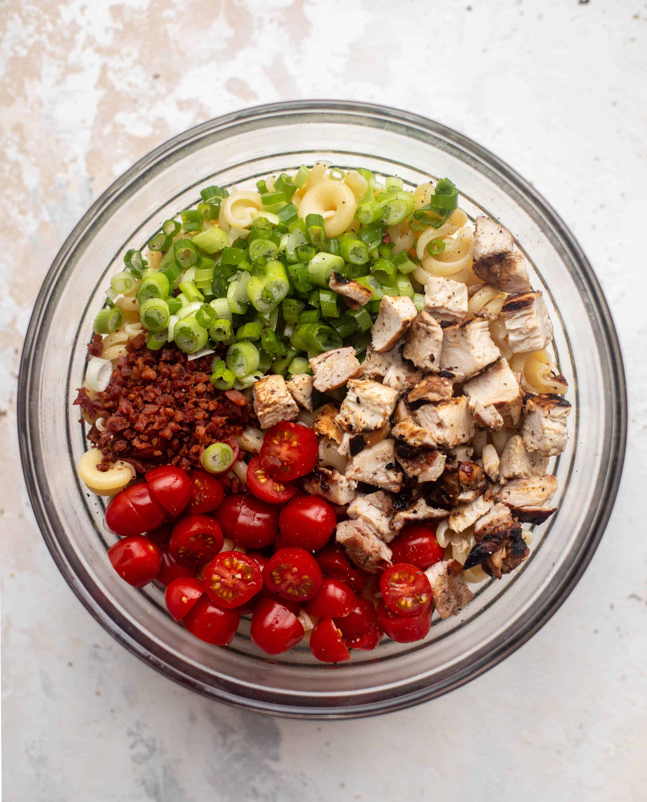 grilled chicken pasta salad with gorgonzola vinaigrette