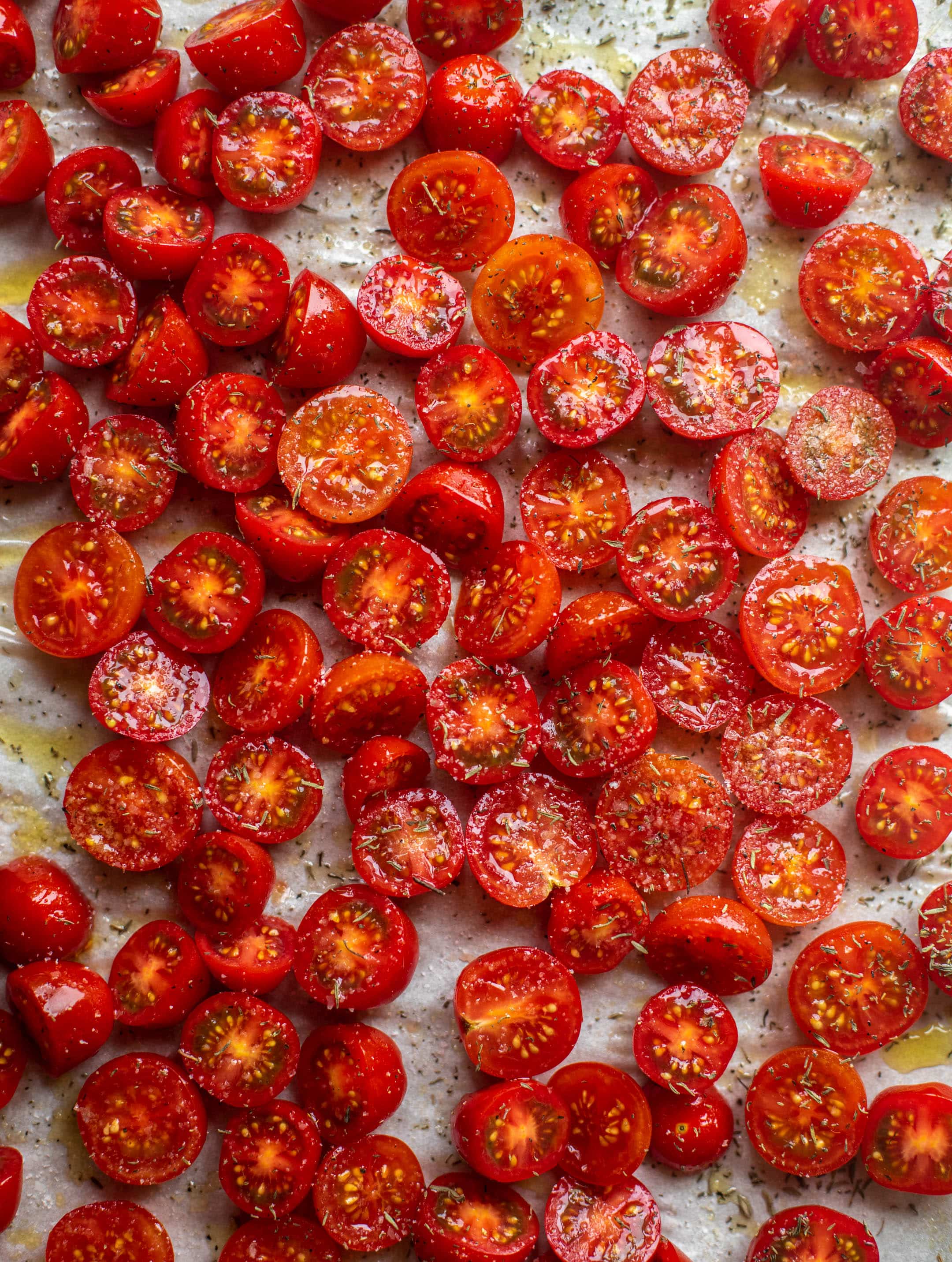 slow roasted hot honey tomatoes