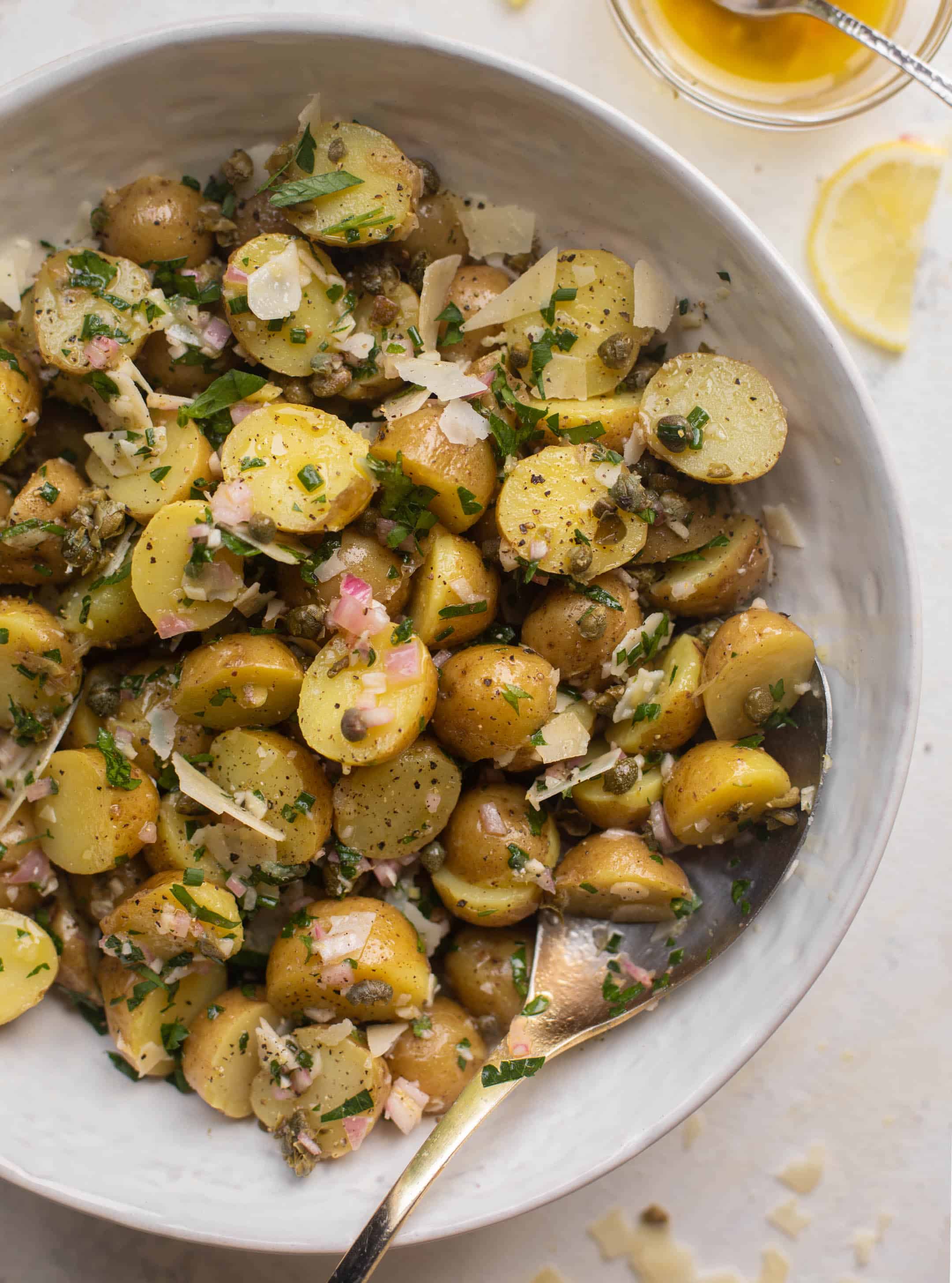 potato salad with piccata vinaigrette