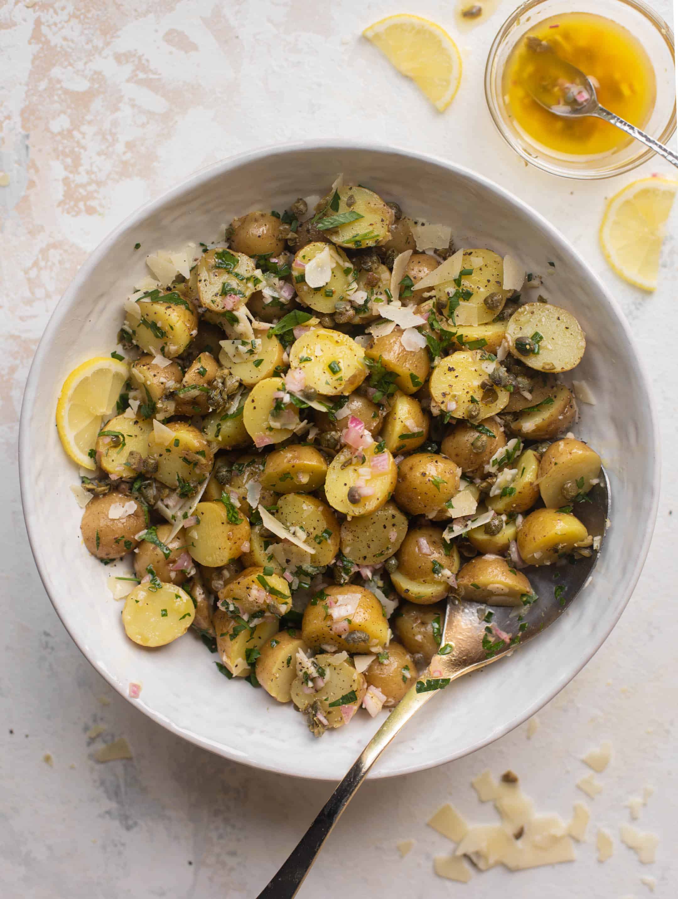 potato salad with piccata vinaigrette