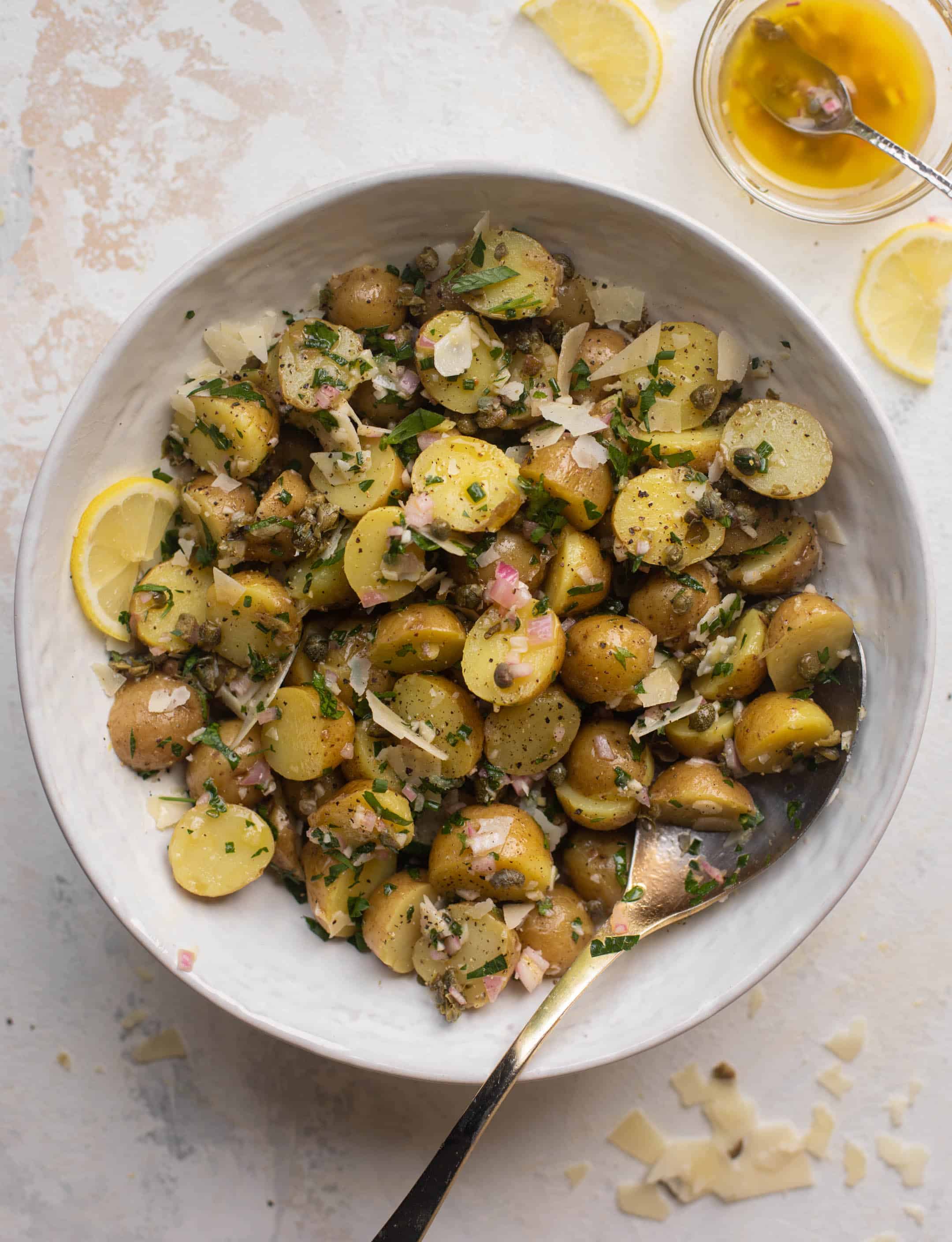 potato salad with piccata vinaigrette