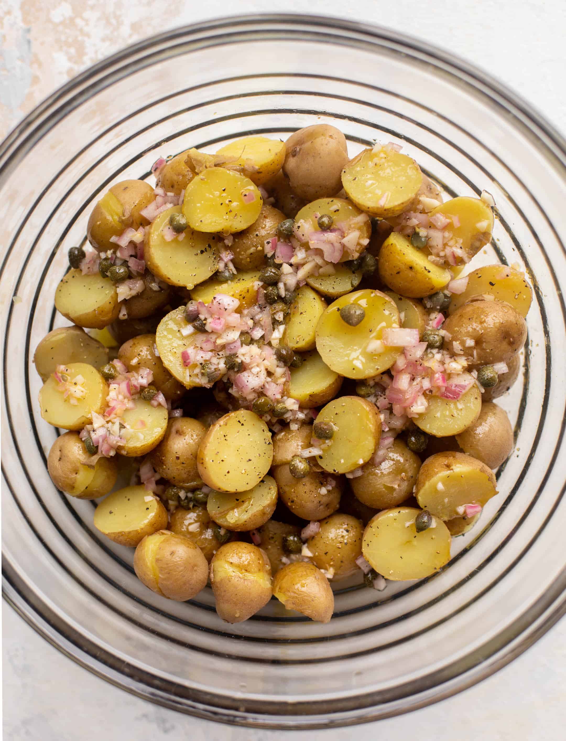 potato salad with piccata vinaigrette