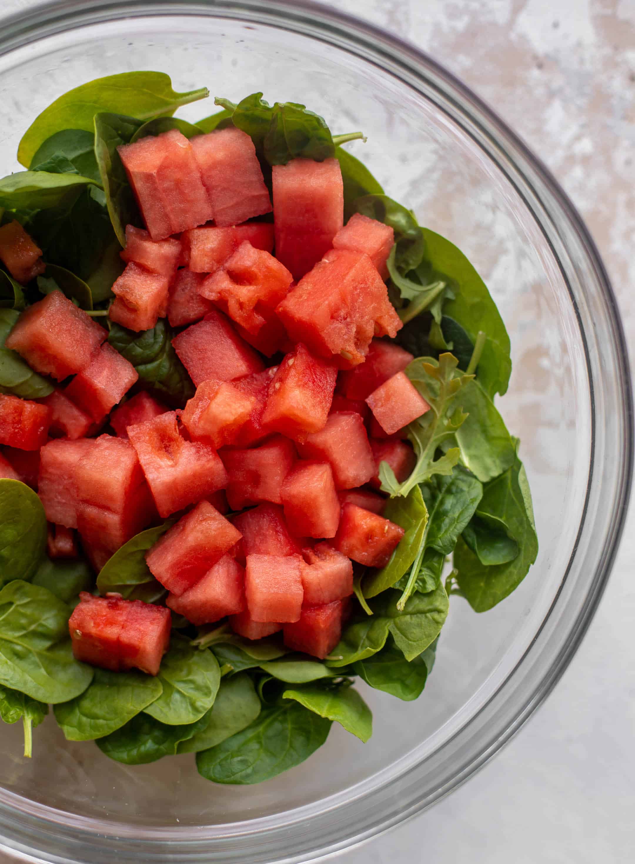watermelon and greens