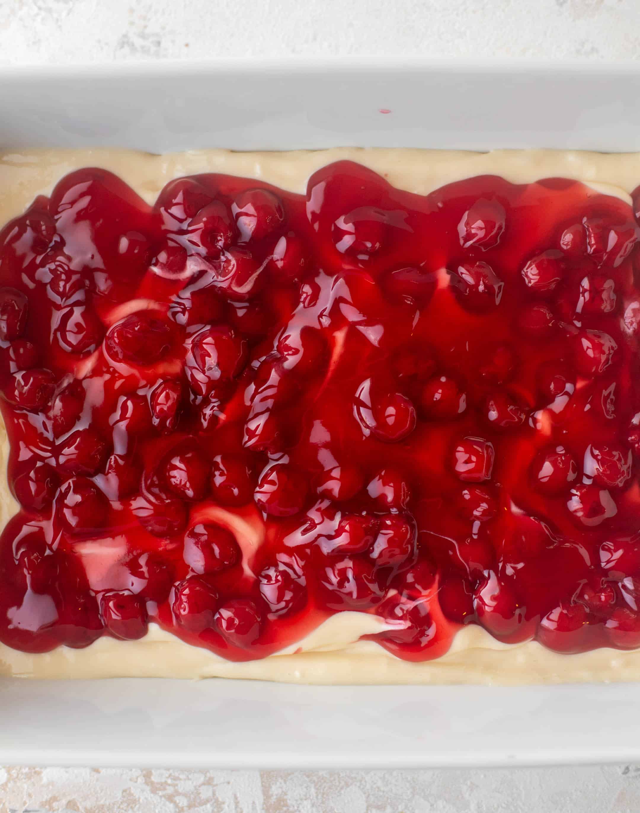 cherry cheesecake cobbler bars