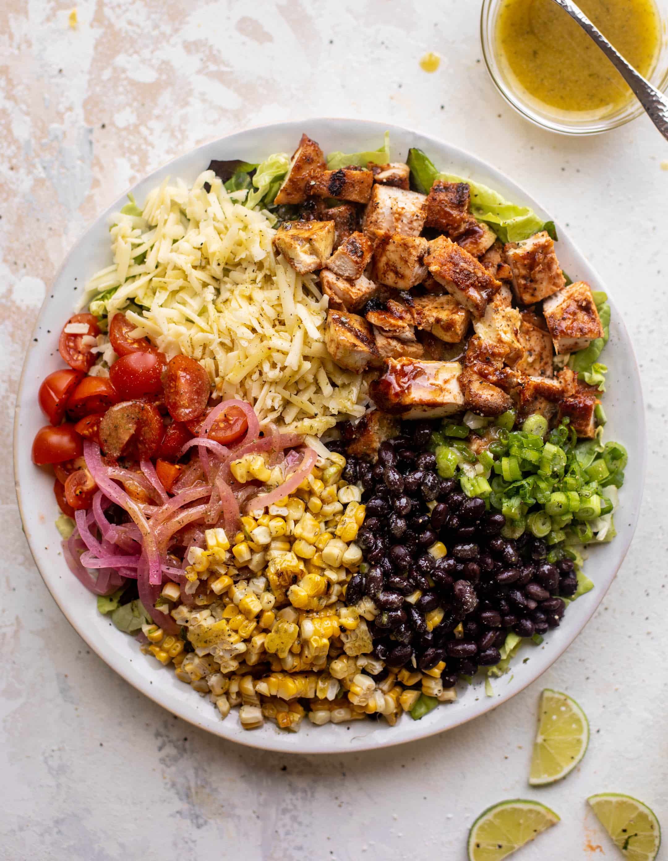 summer BBQ chicken chopped salad