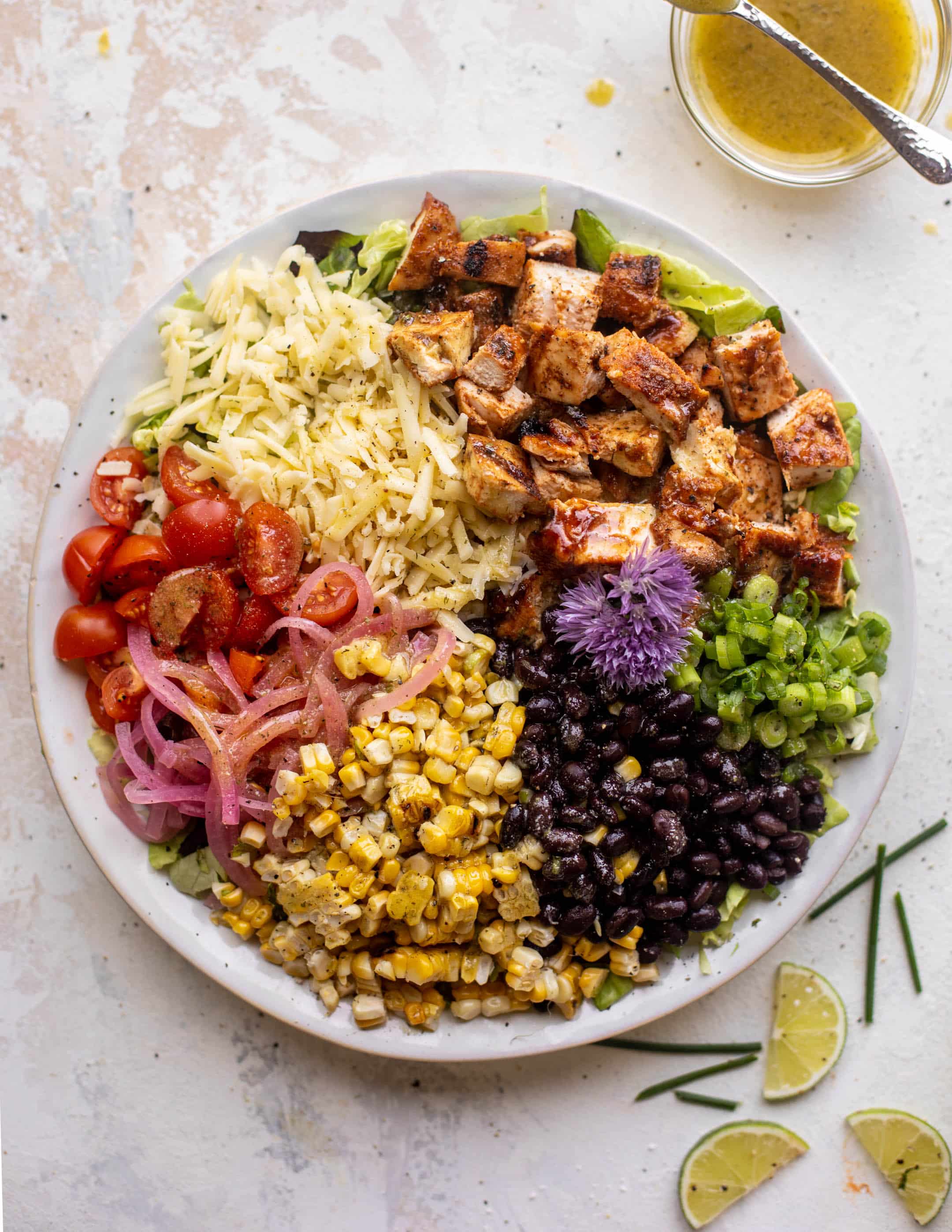 summer BBQ chicken chopped salad
