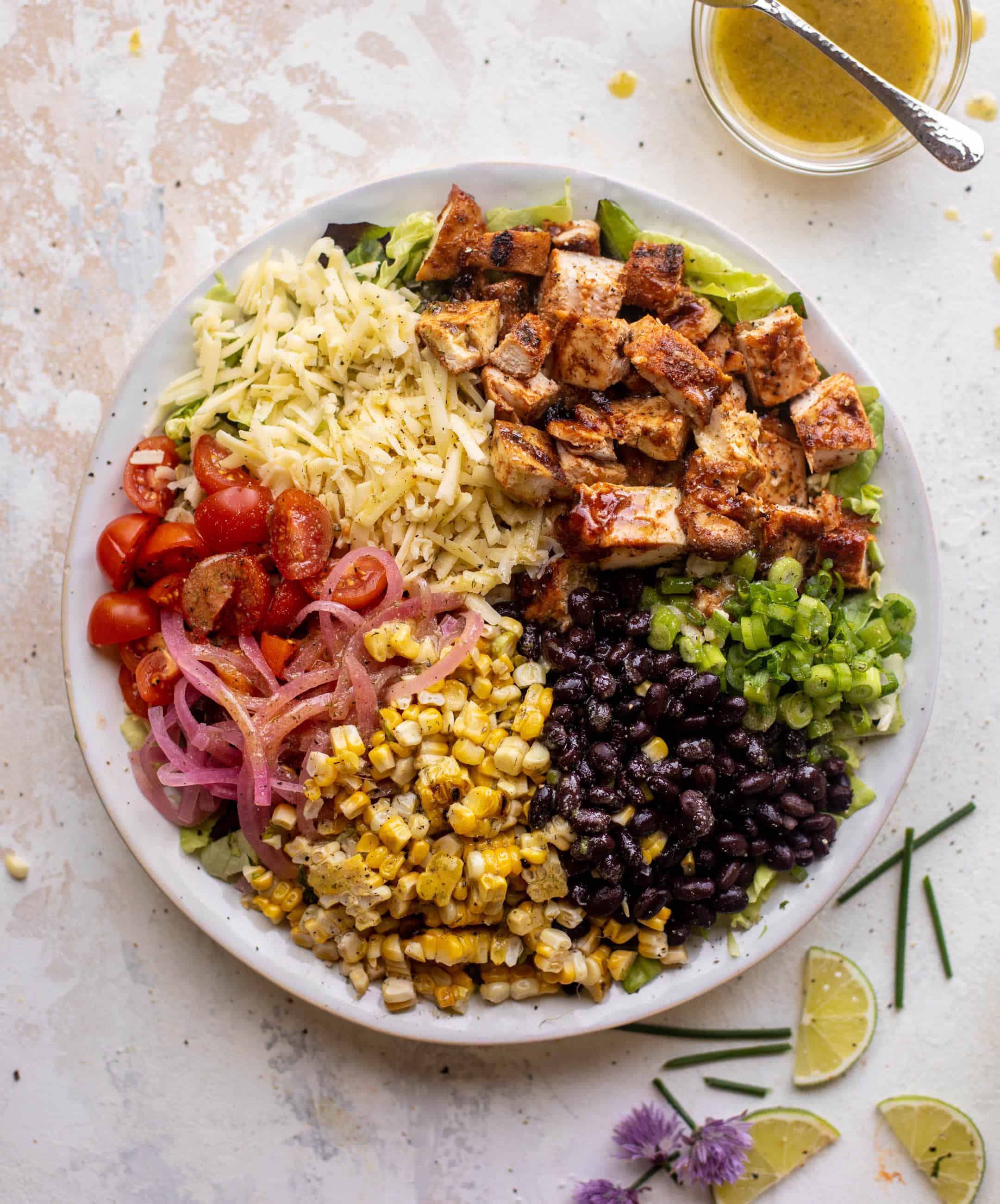 summer BBQ chicken chopped salad