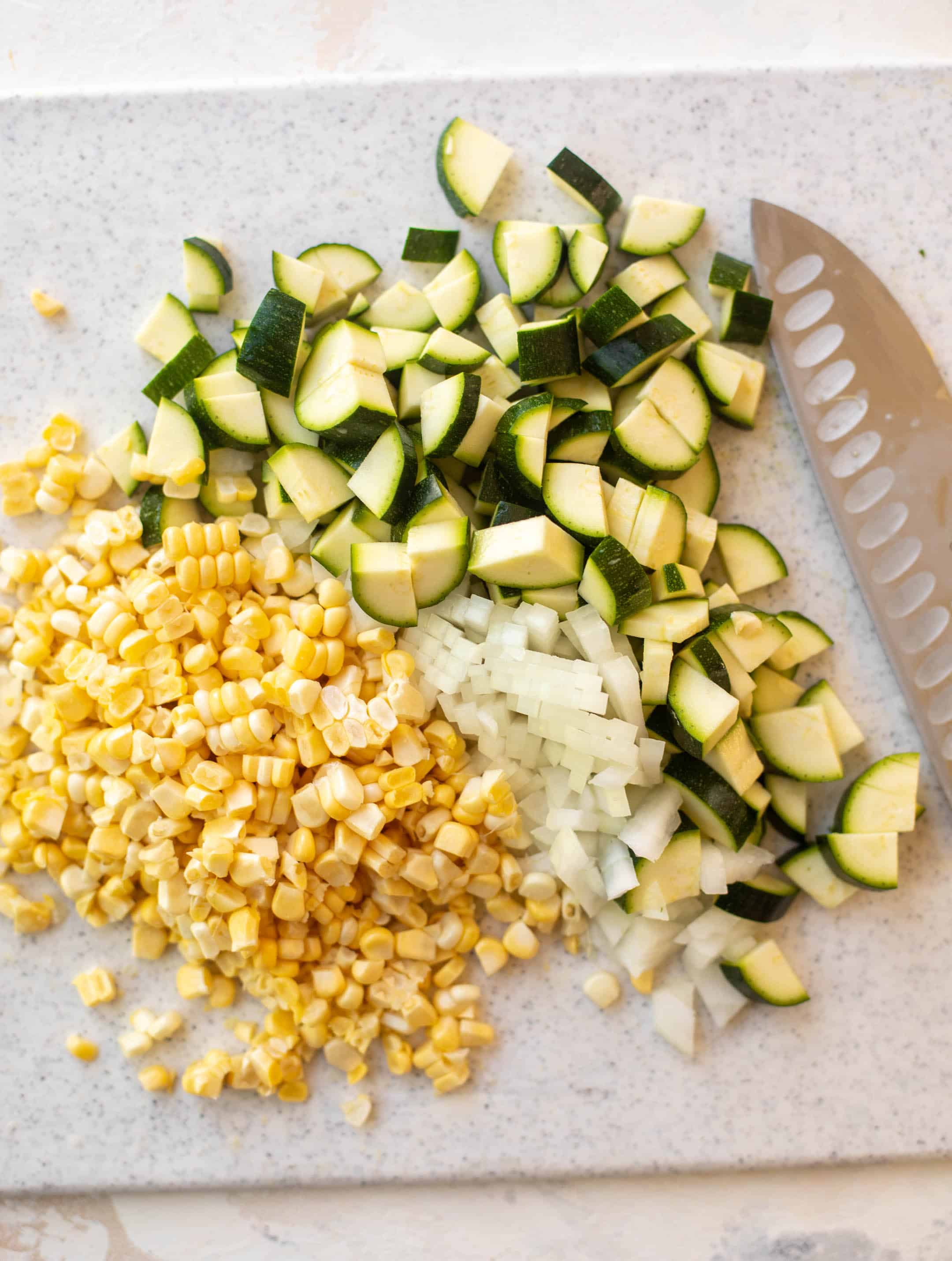 corn zucchini onion