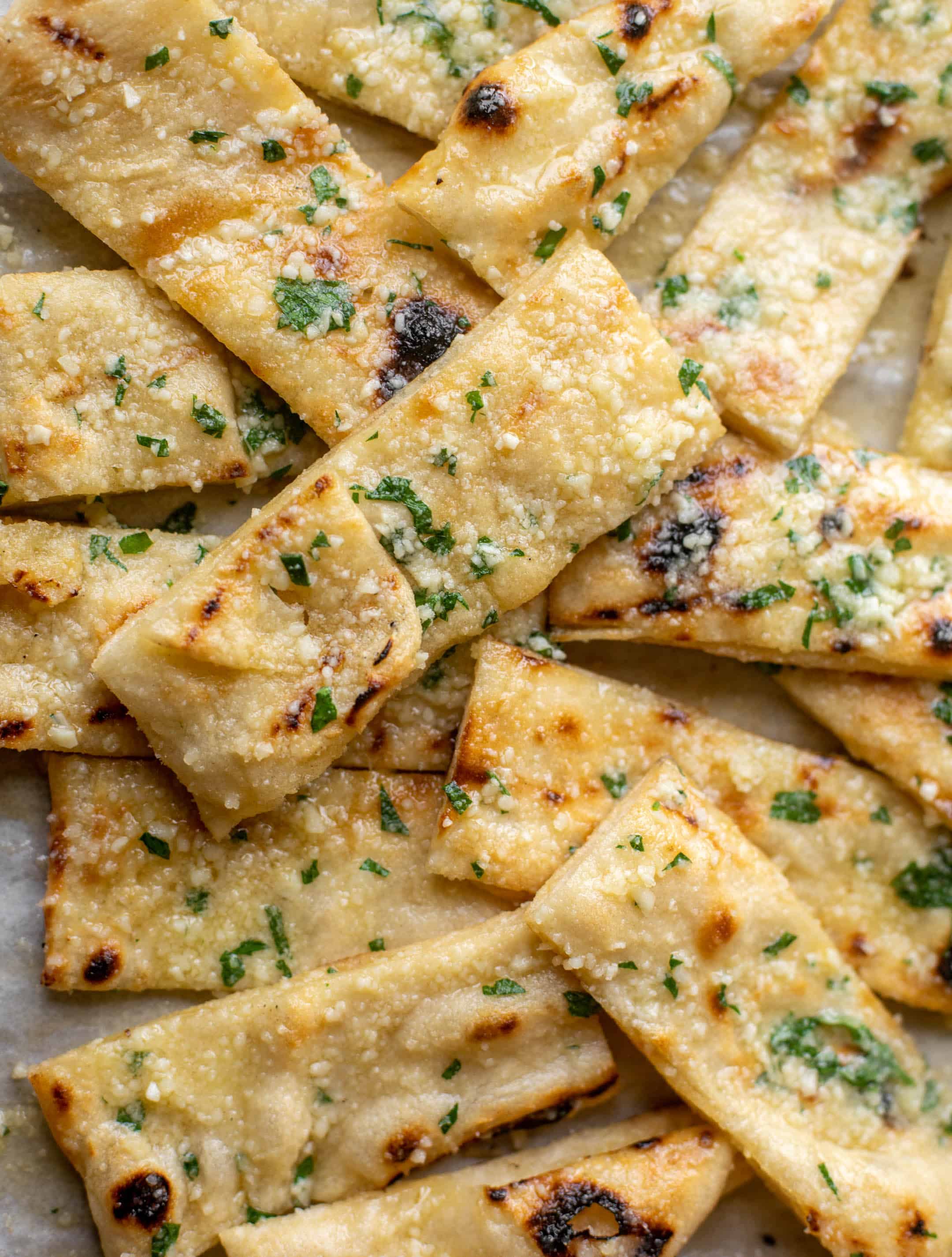 garlic butter grilled breadsticks