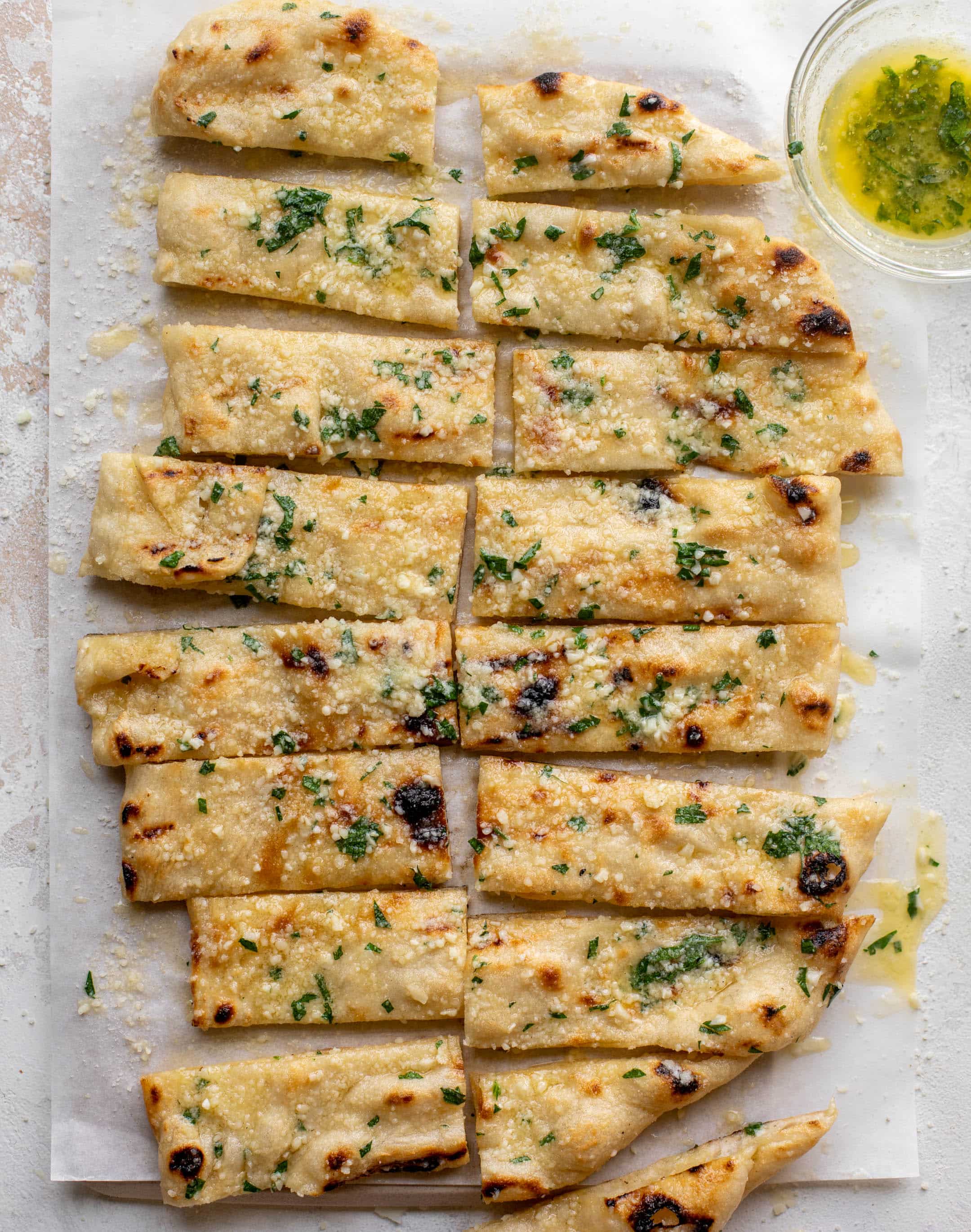 garlic butter grilled breadsticks