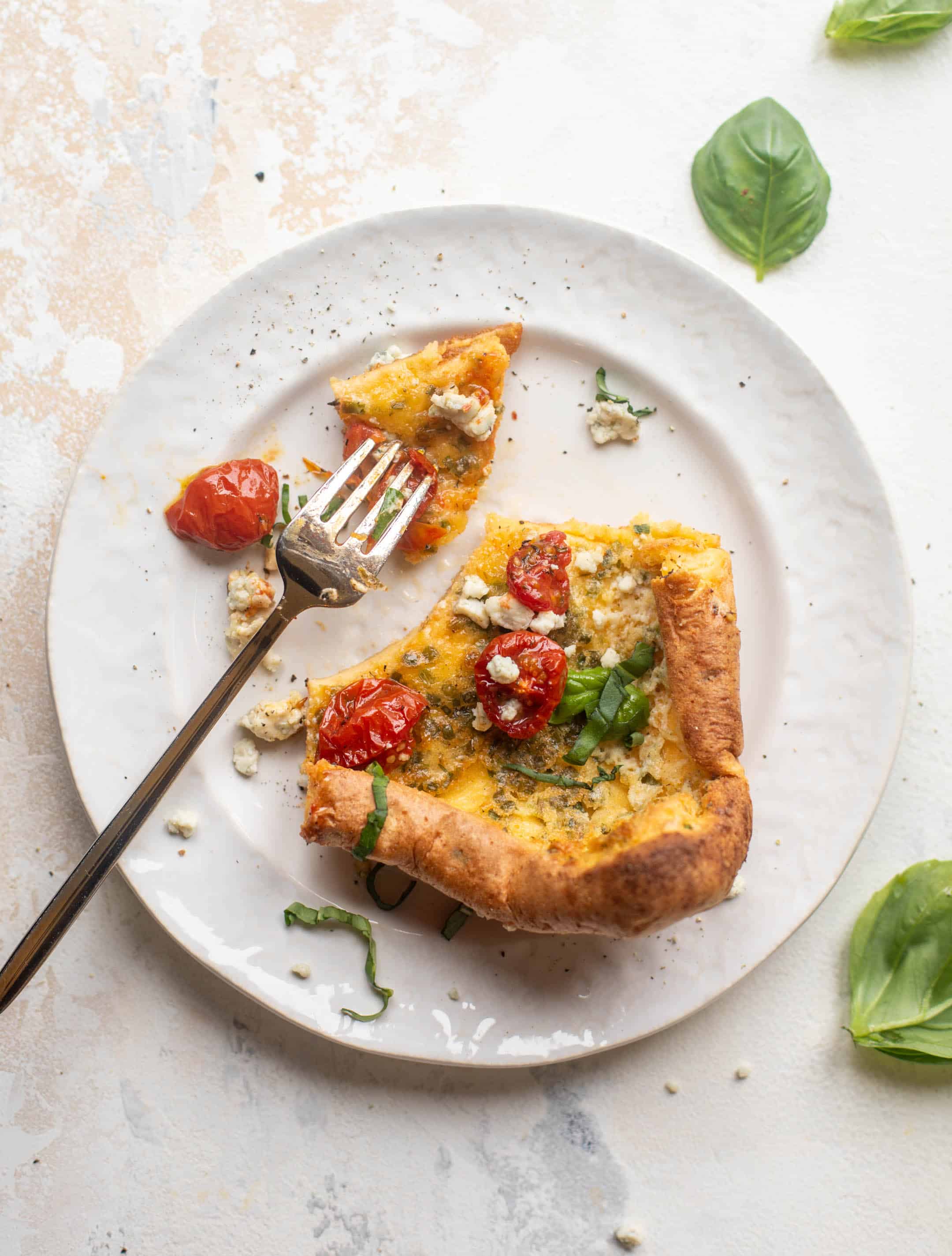 savory dutch baby with slow roasted tomatoes