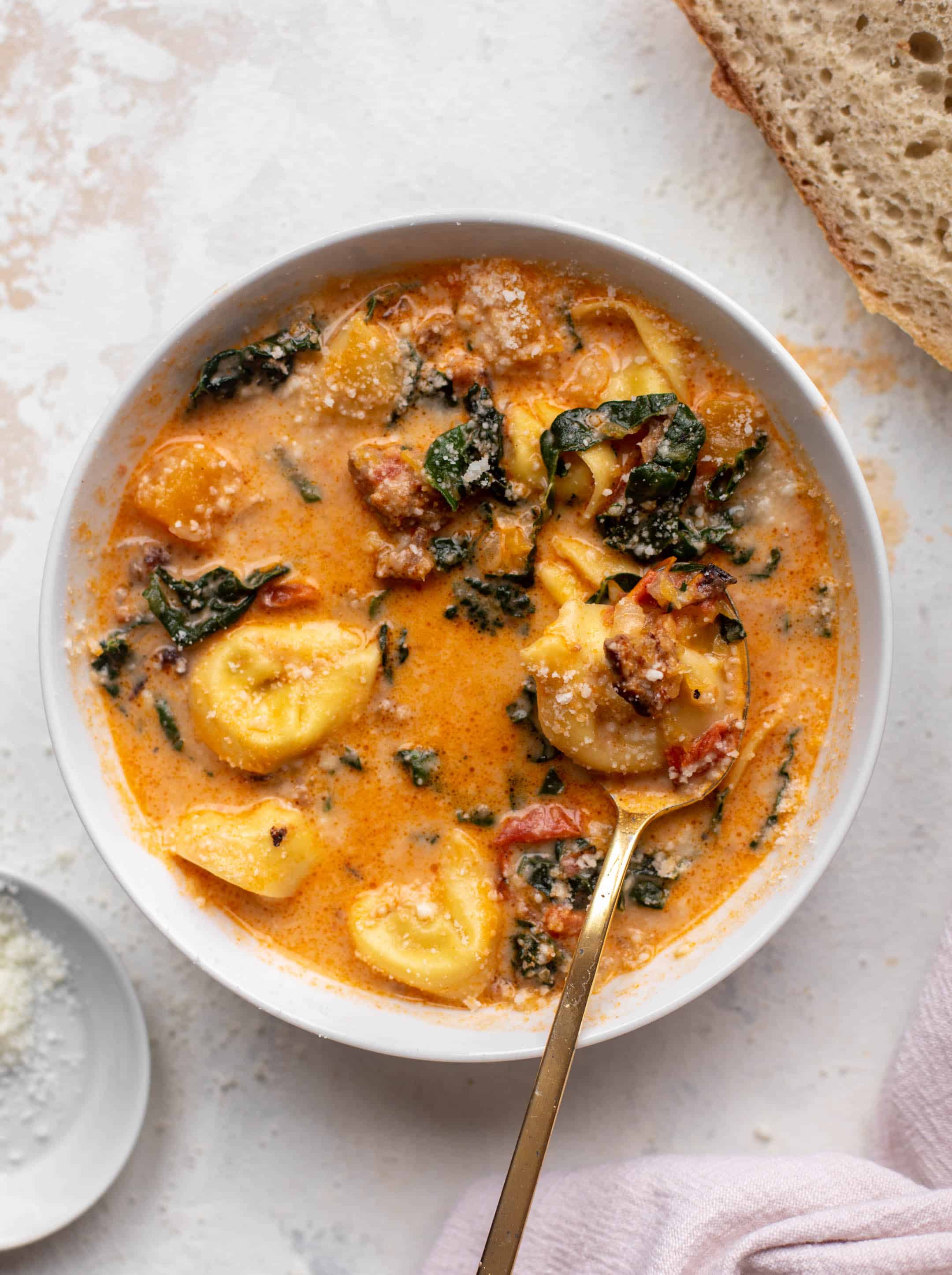 butternut squash sausage tortellini soup