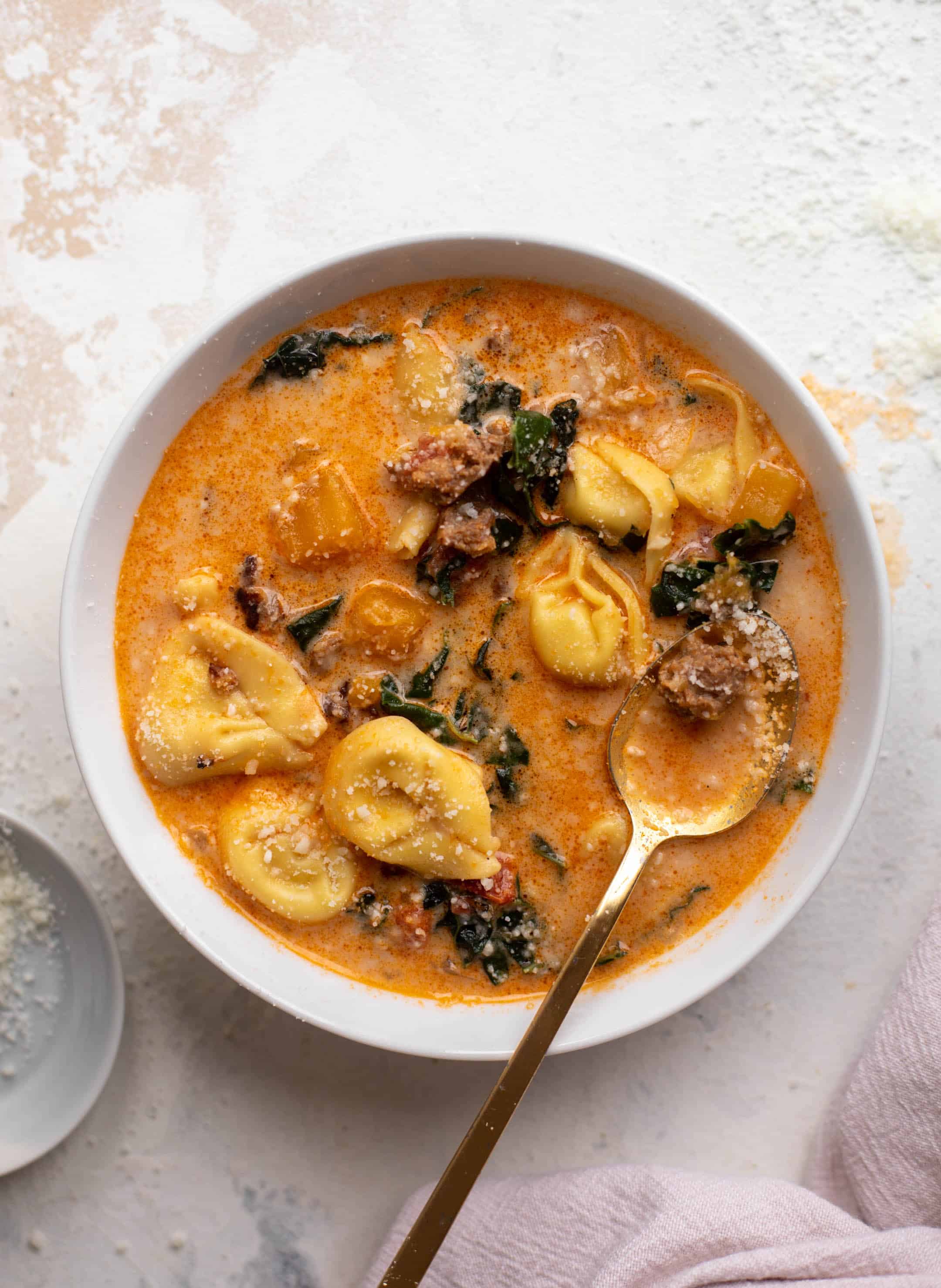 butternut squash sausage tortellini soup