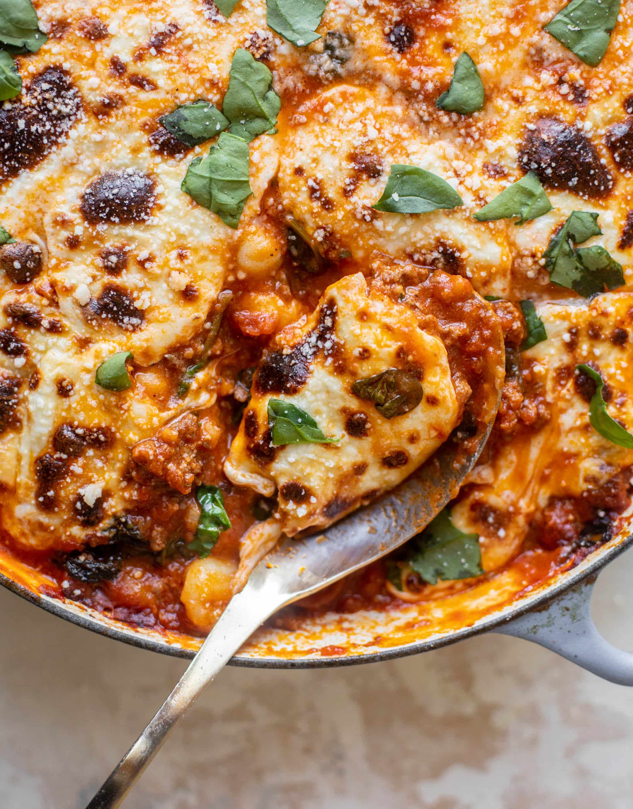 weeknight spinach baked gnocchi