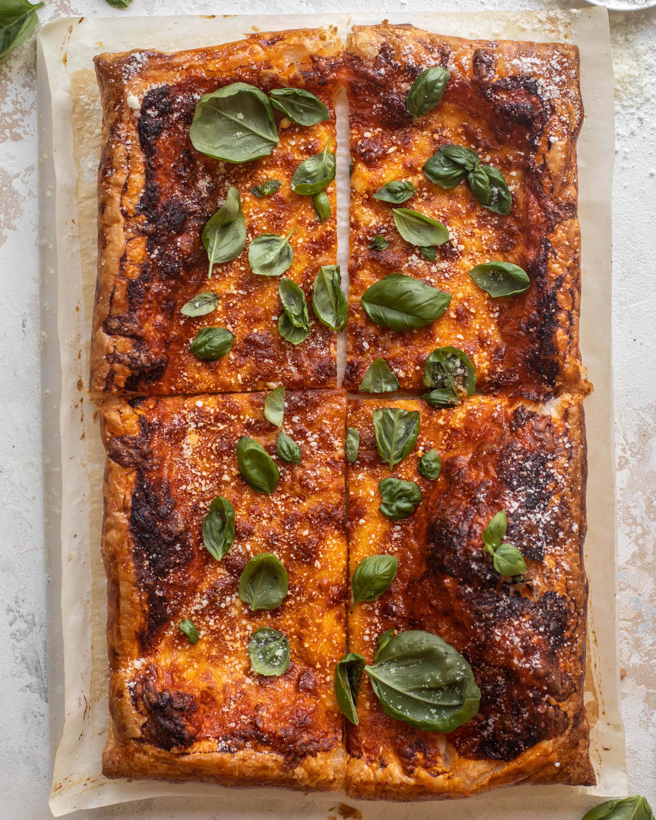 vodka sauce puff pastry pizza
