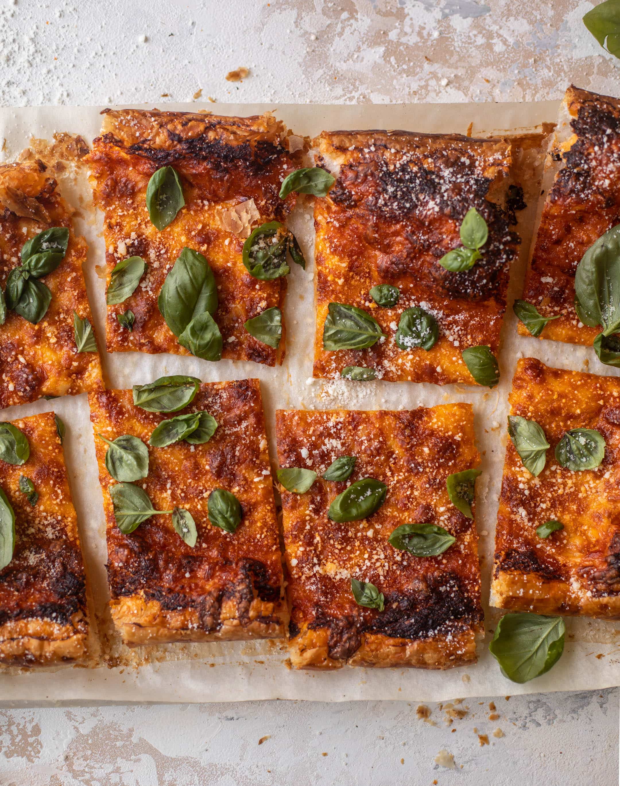 vodka sauce puff pastry pizza