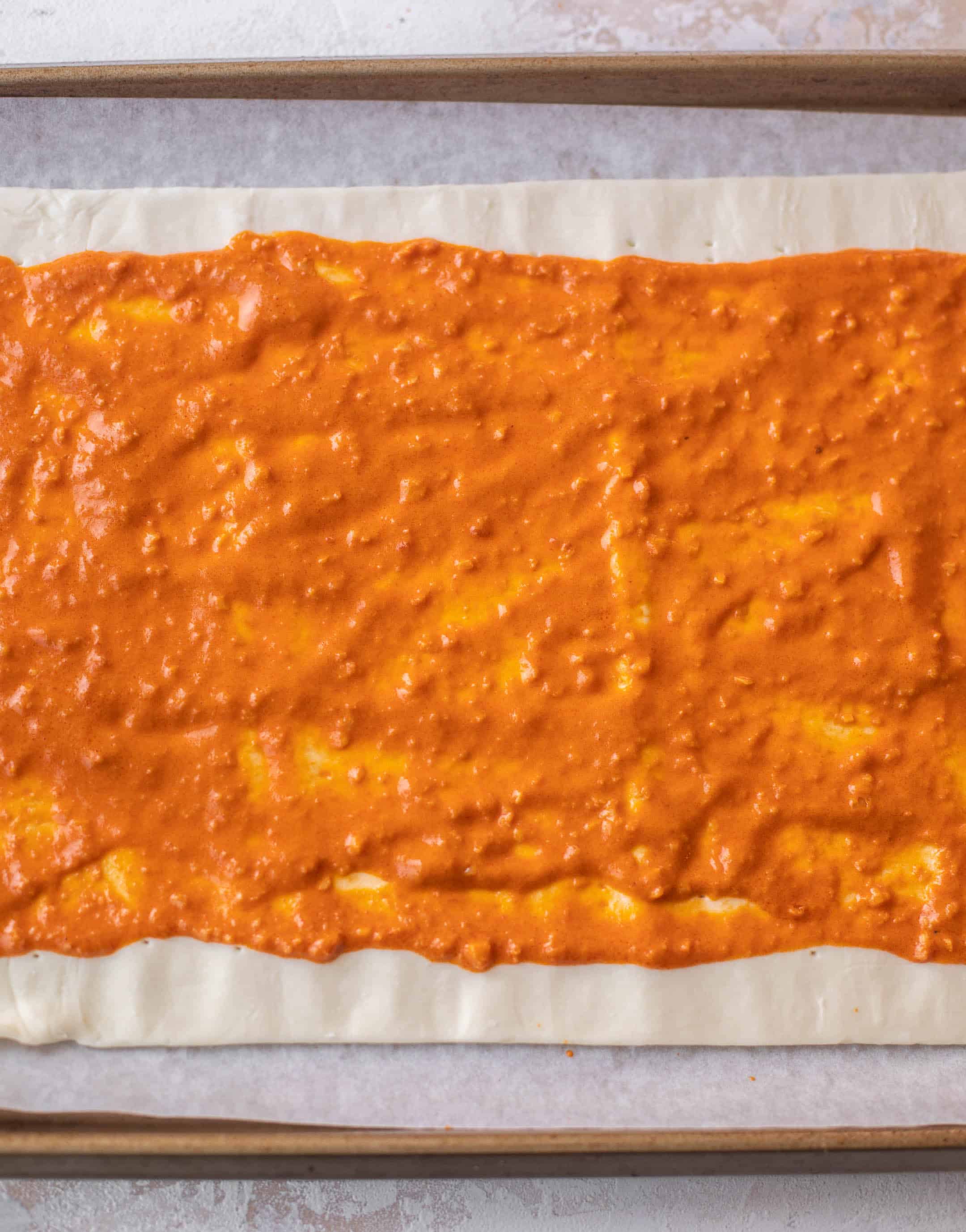 vodka sauce puff pastry pizza