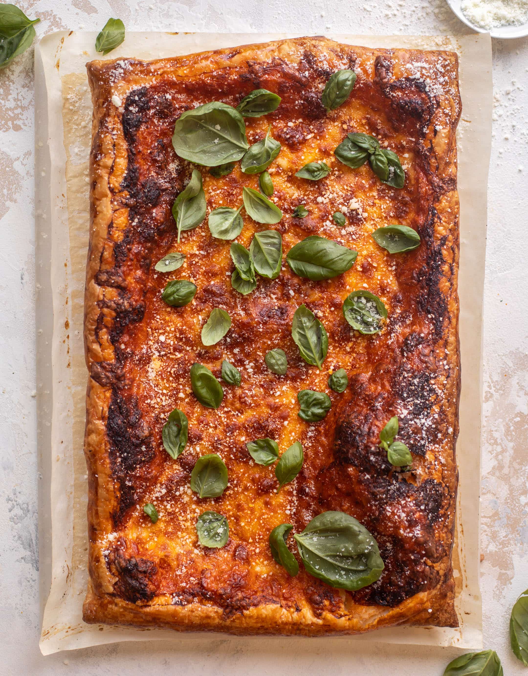 vodka sauce puff pastry pizza