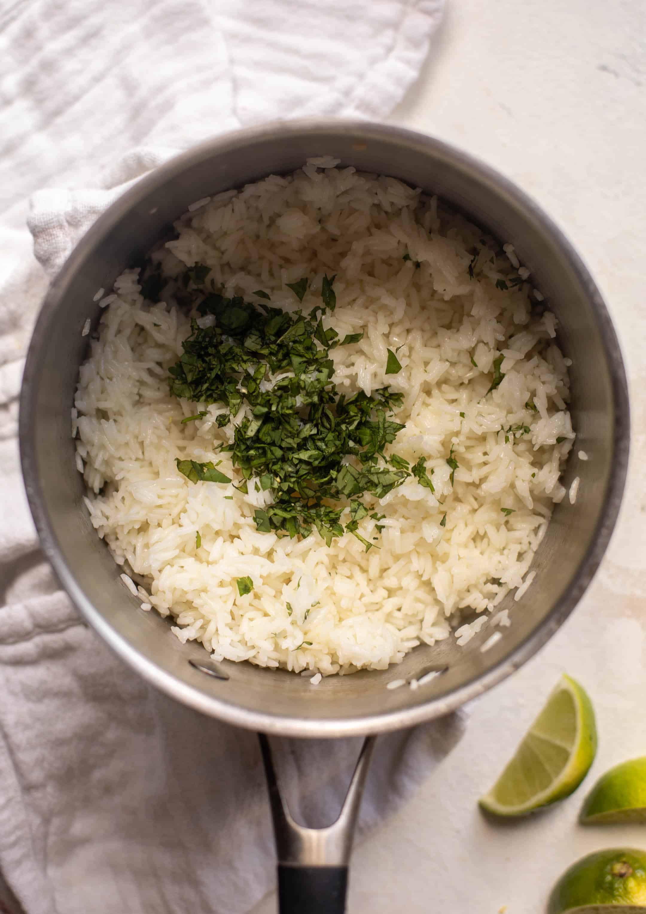 ginger lime chicken soup with cilantro rice