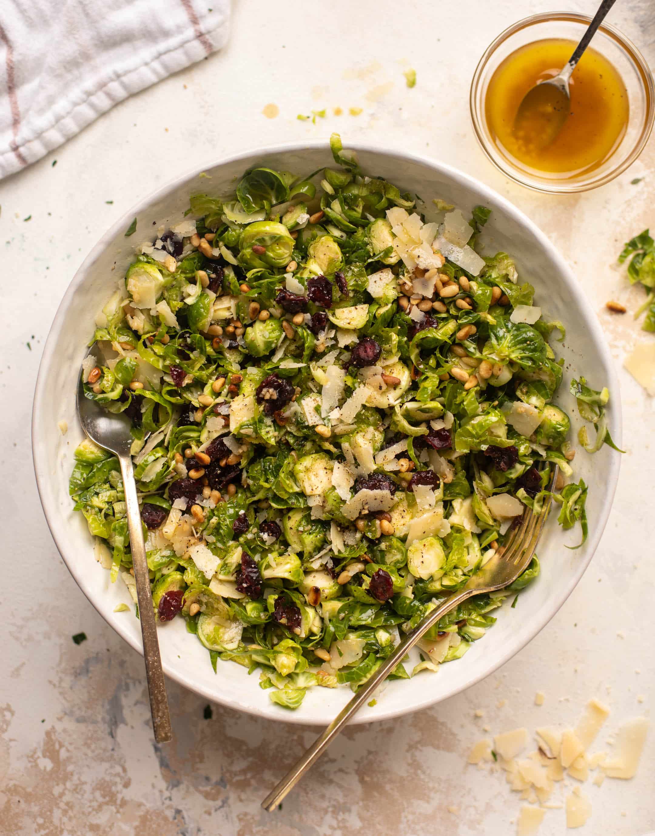 spiced maple brussels sprouts salad