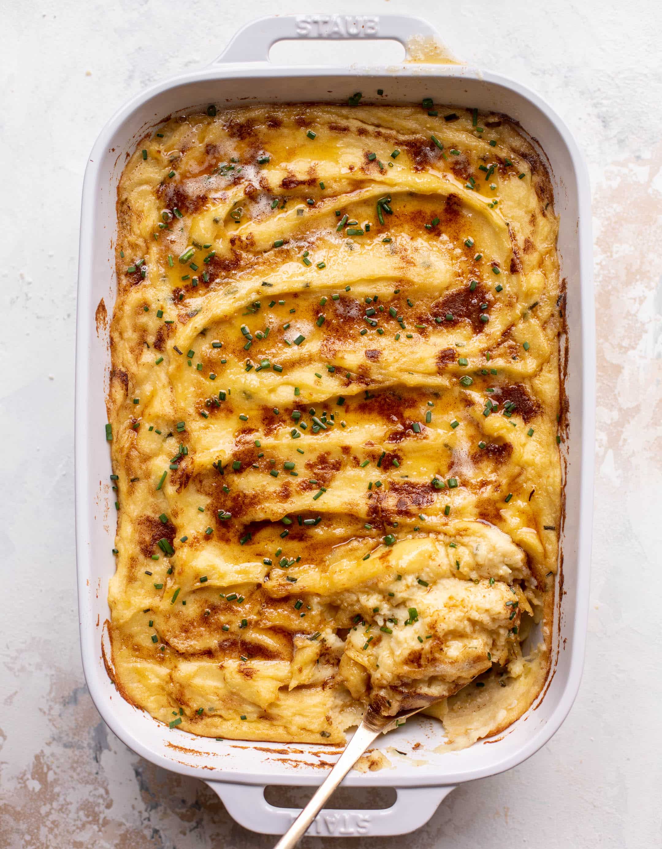 brown butter and herb mashed potato bake