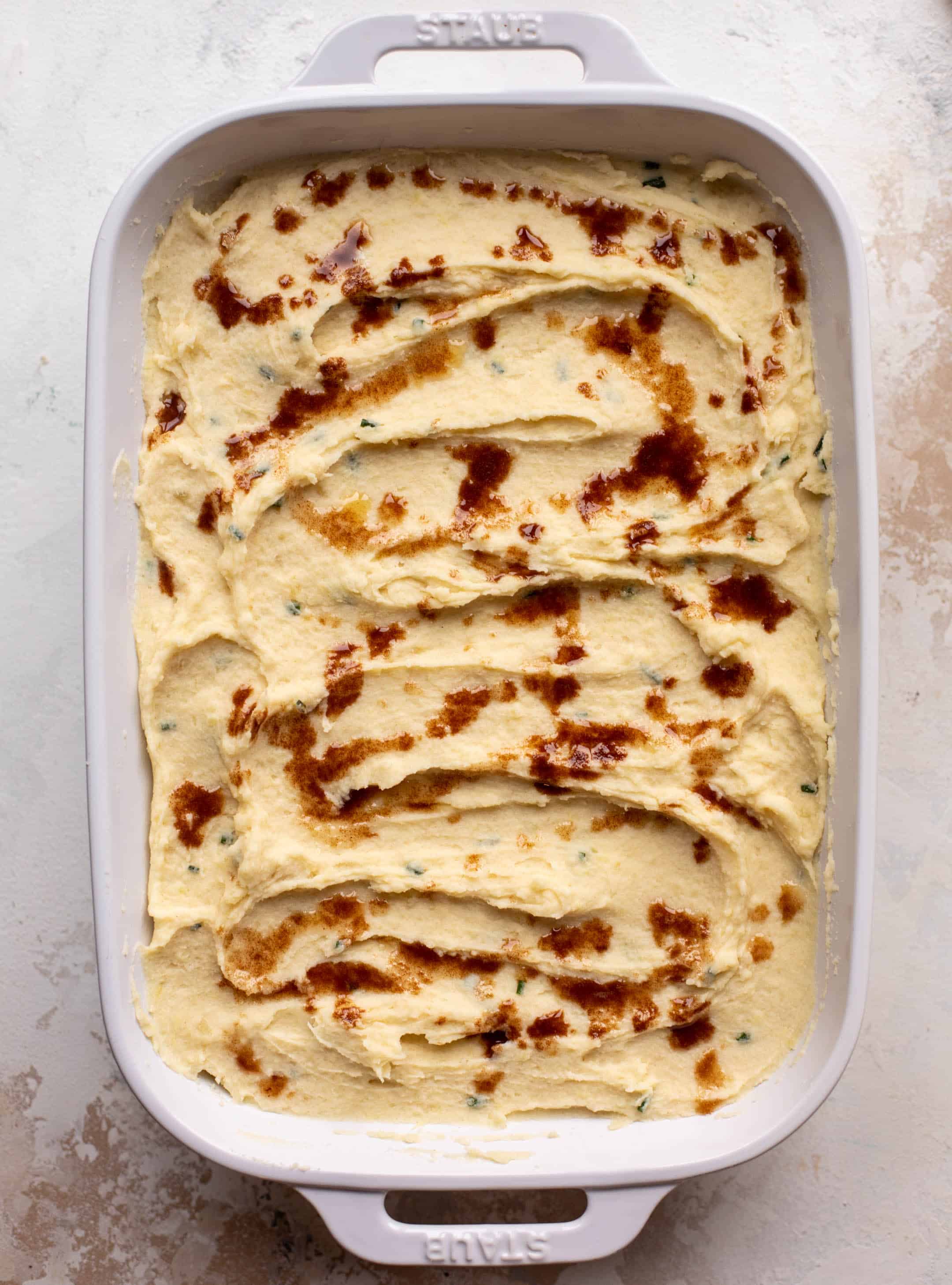 brown butter and herb mashed potato bake