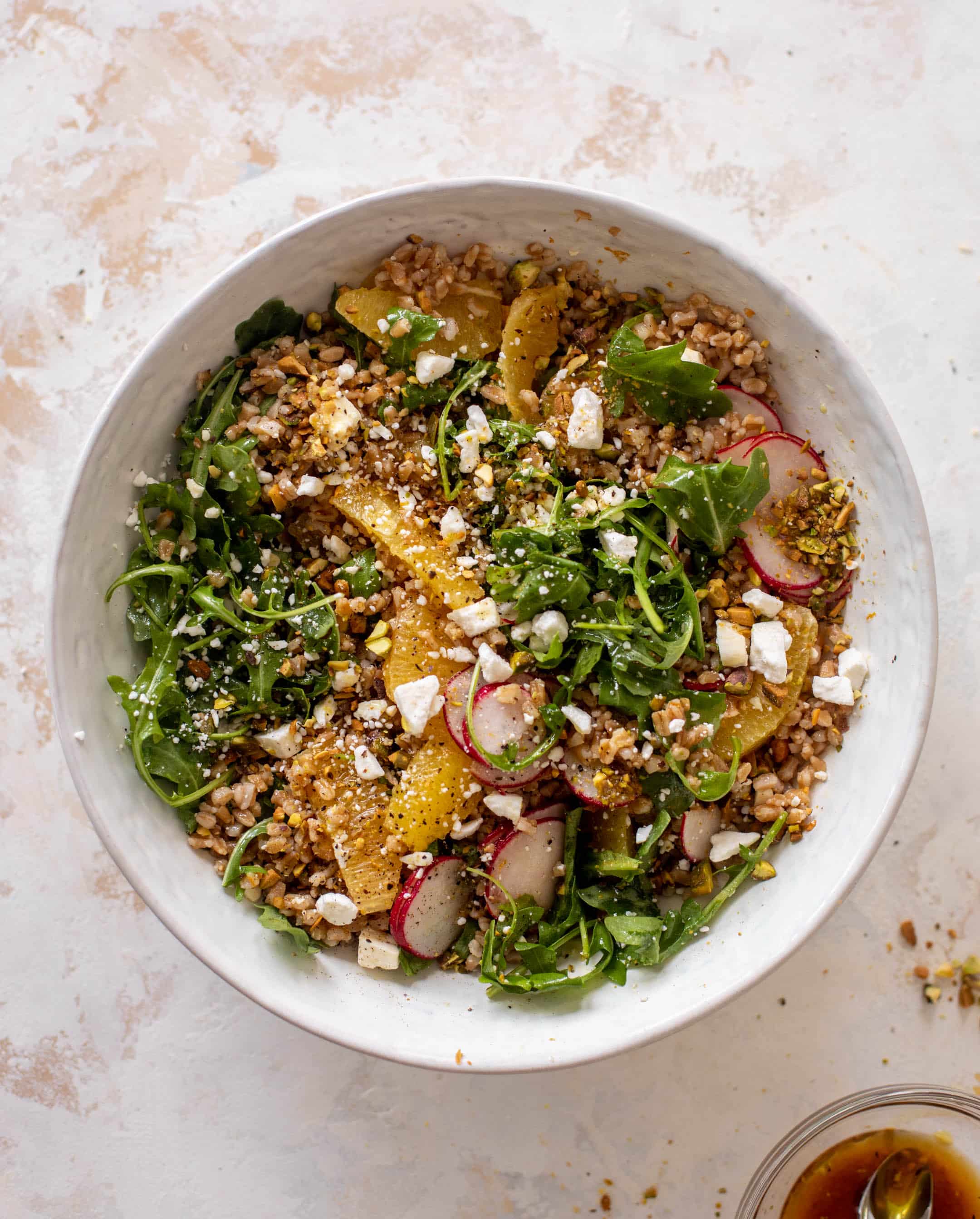 winter citrus farro salad
