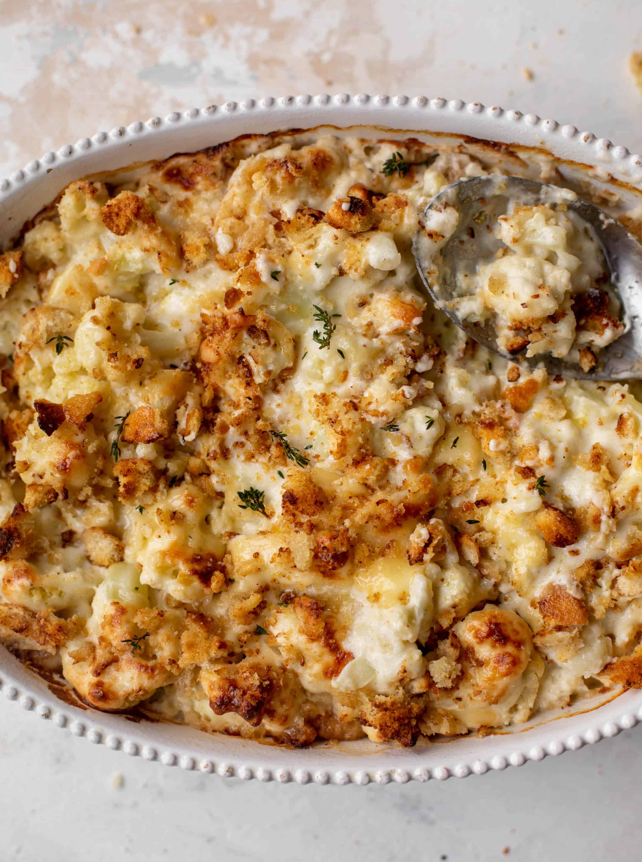 smoked gruyere cauliflower gratin