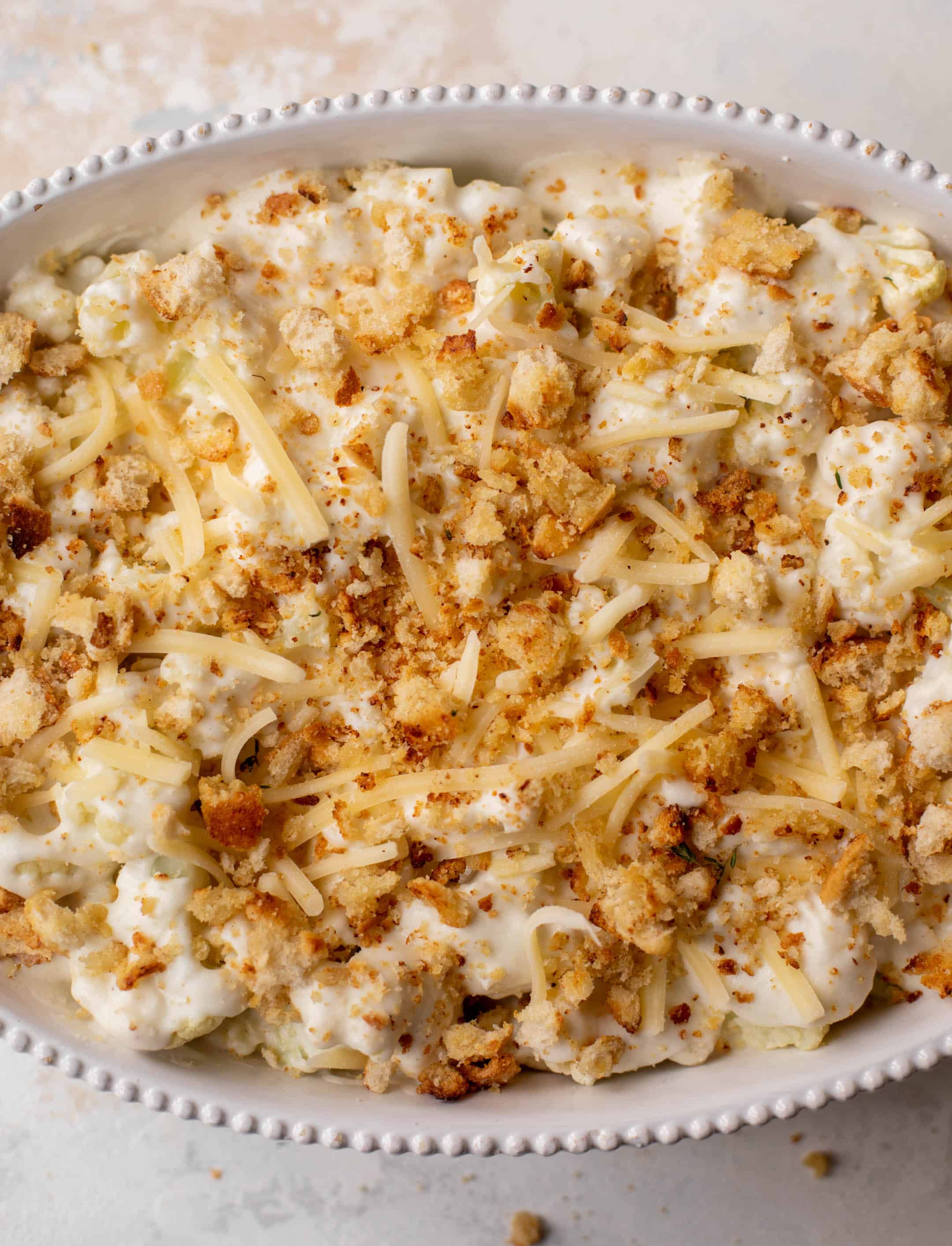 smoked gruyere cauliflower gratin