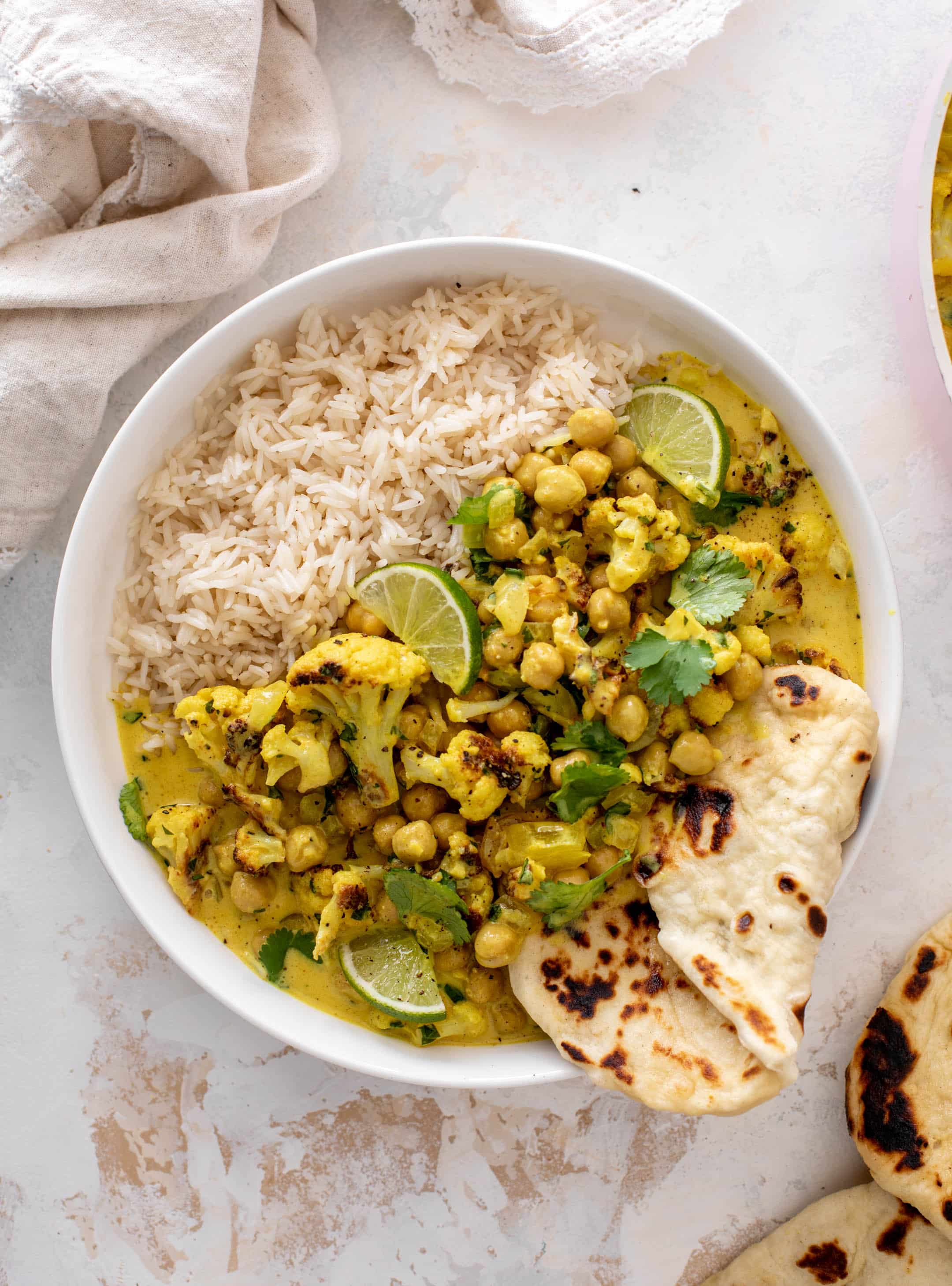 cozy cauliflower chickpea curry