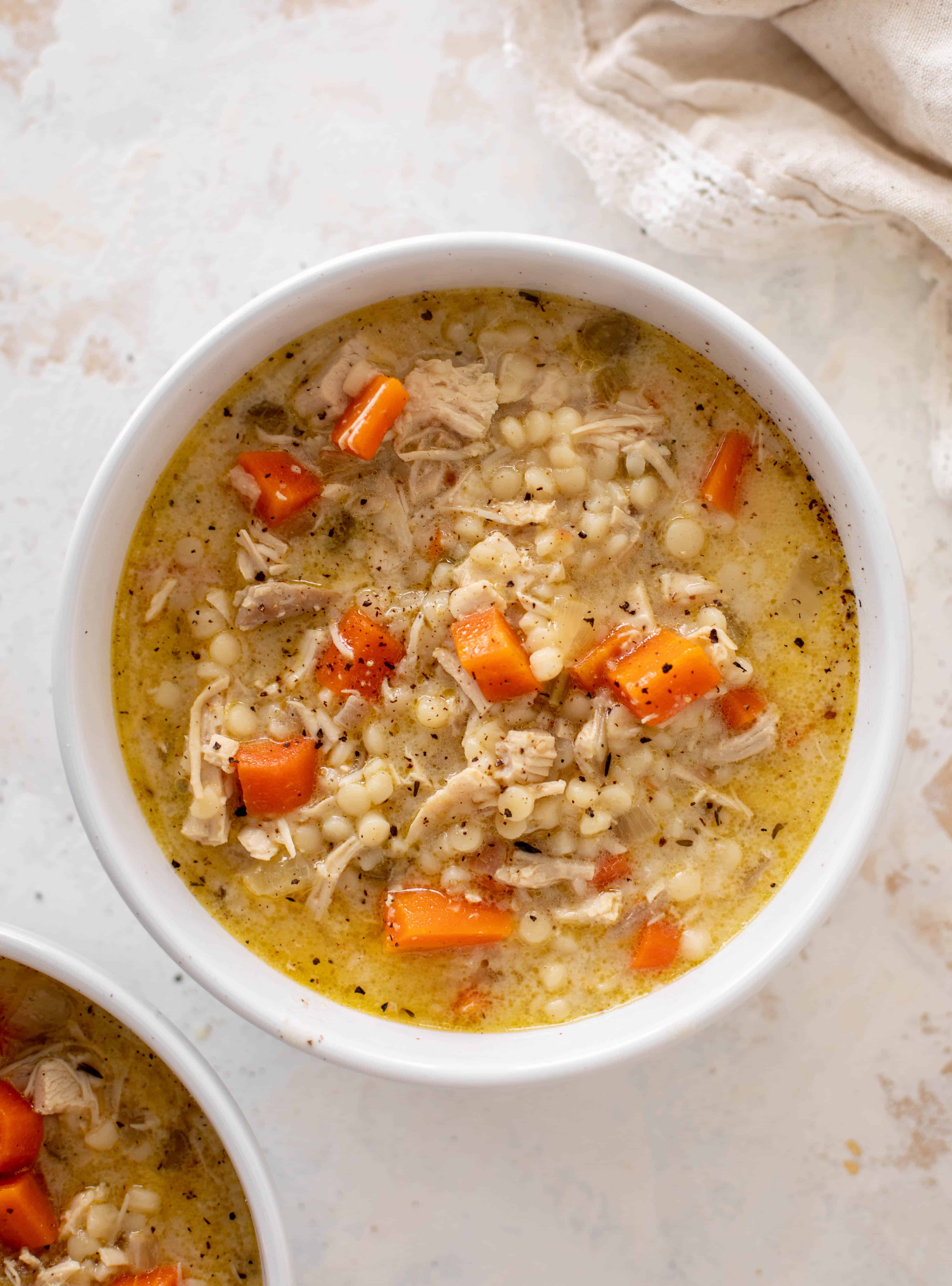 creamy chicken couscous soup