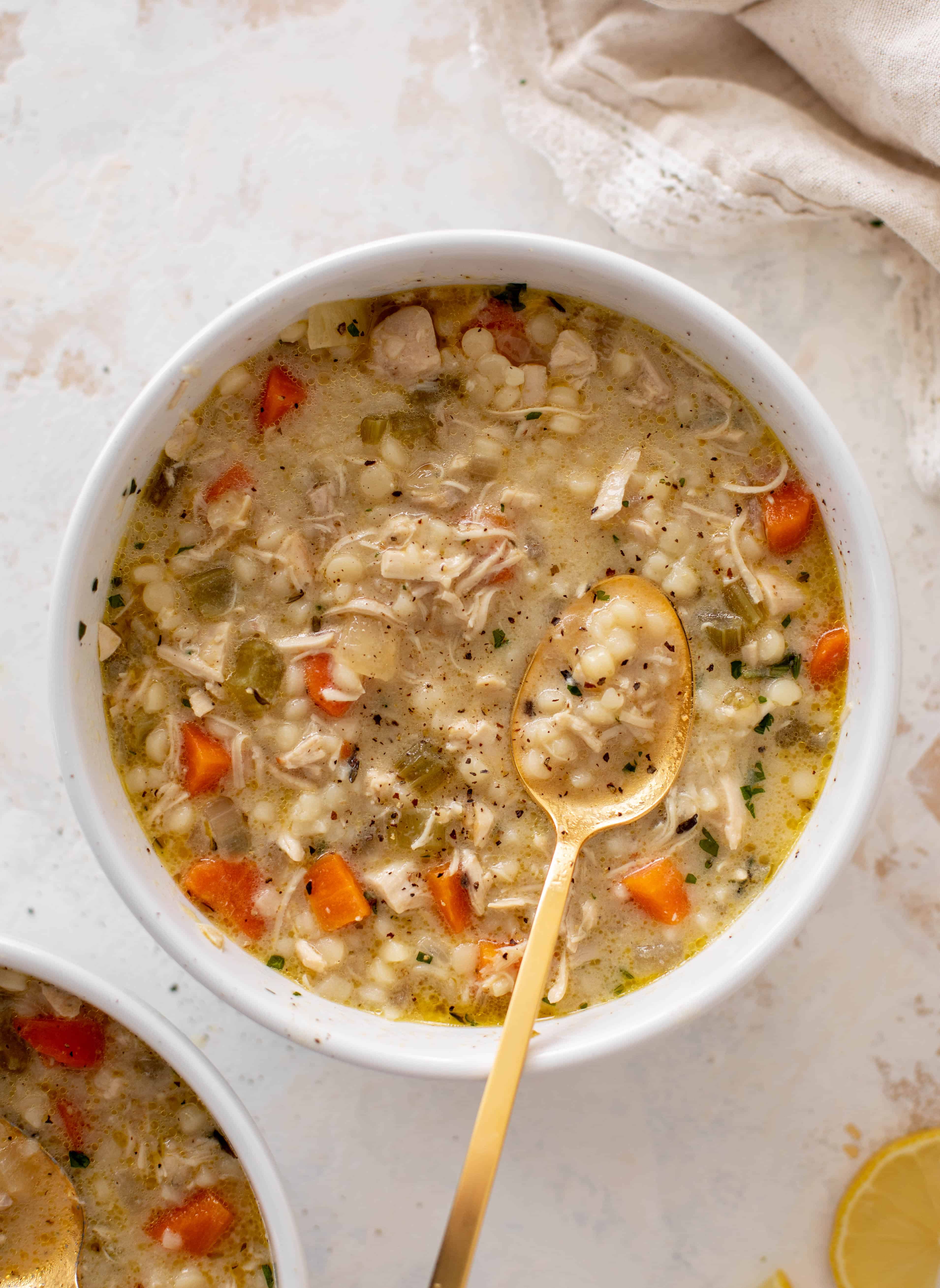 creamy chicken couscous soup