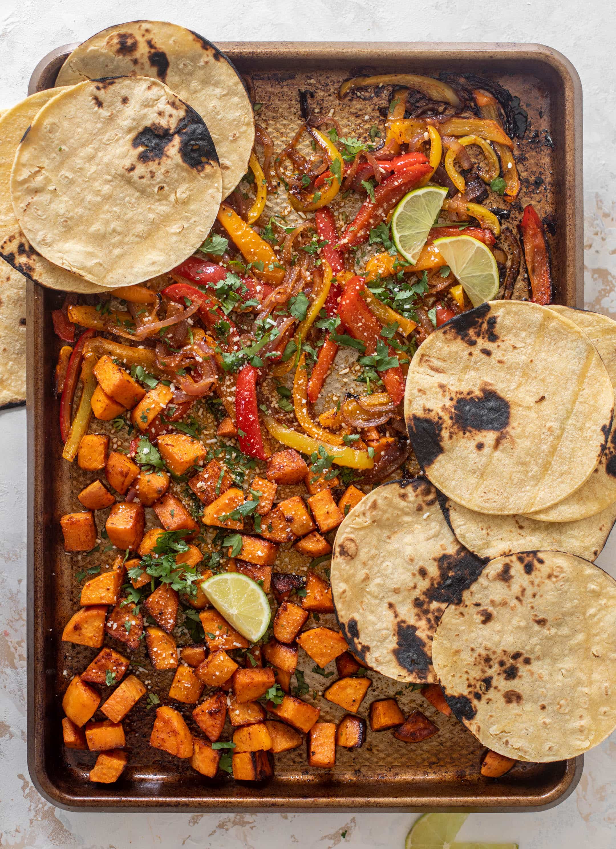 smoky sweet potato fajitas