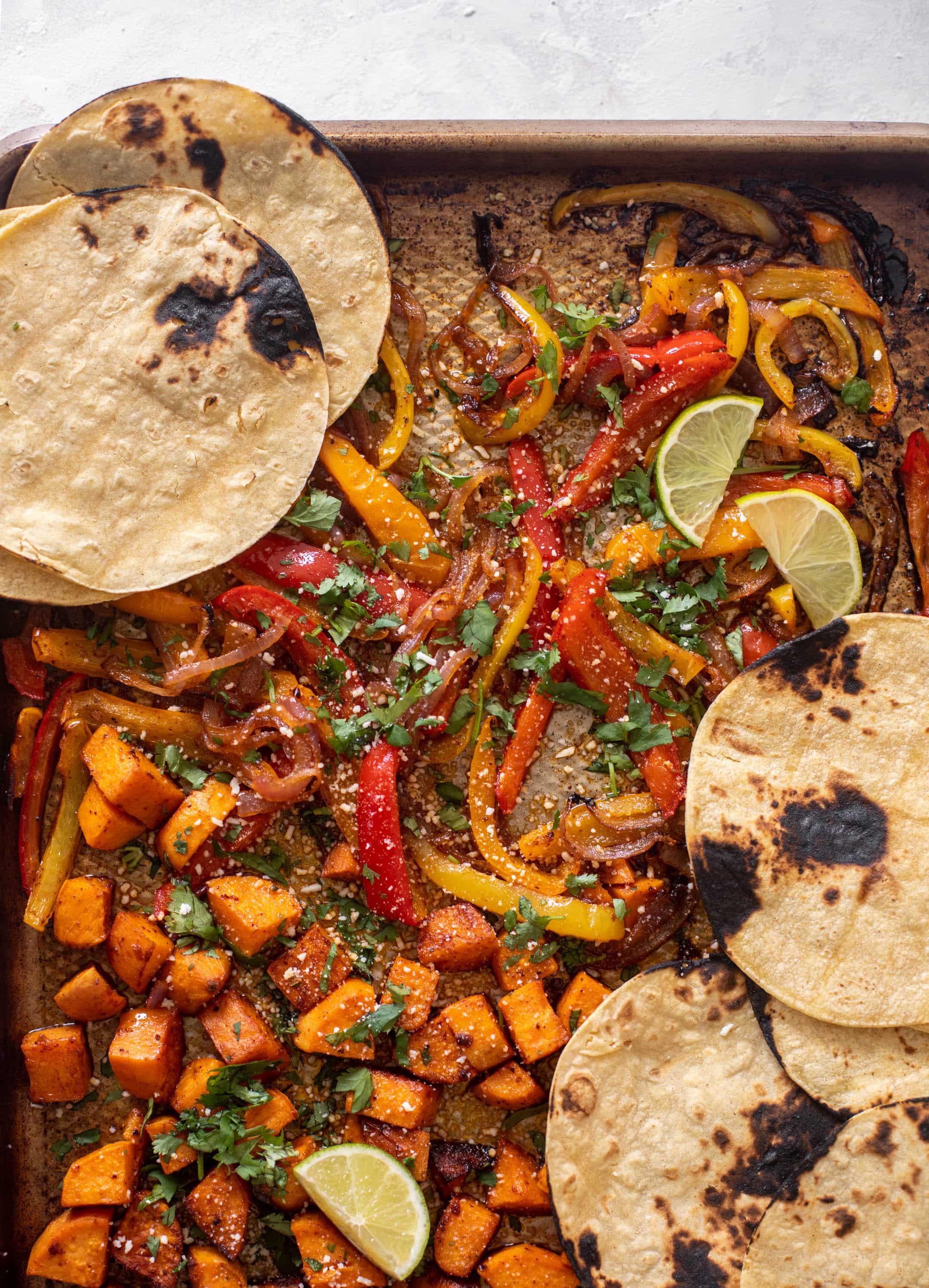 smoky sweet potato fajitas