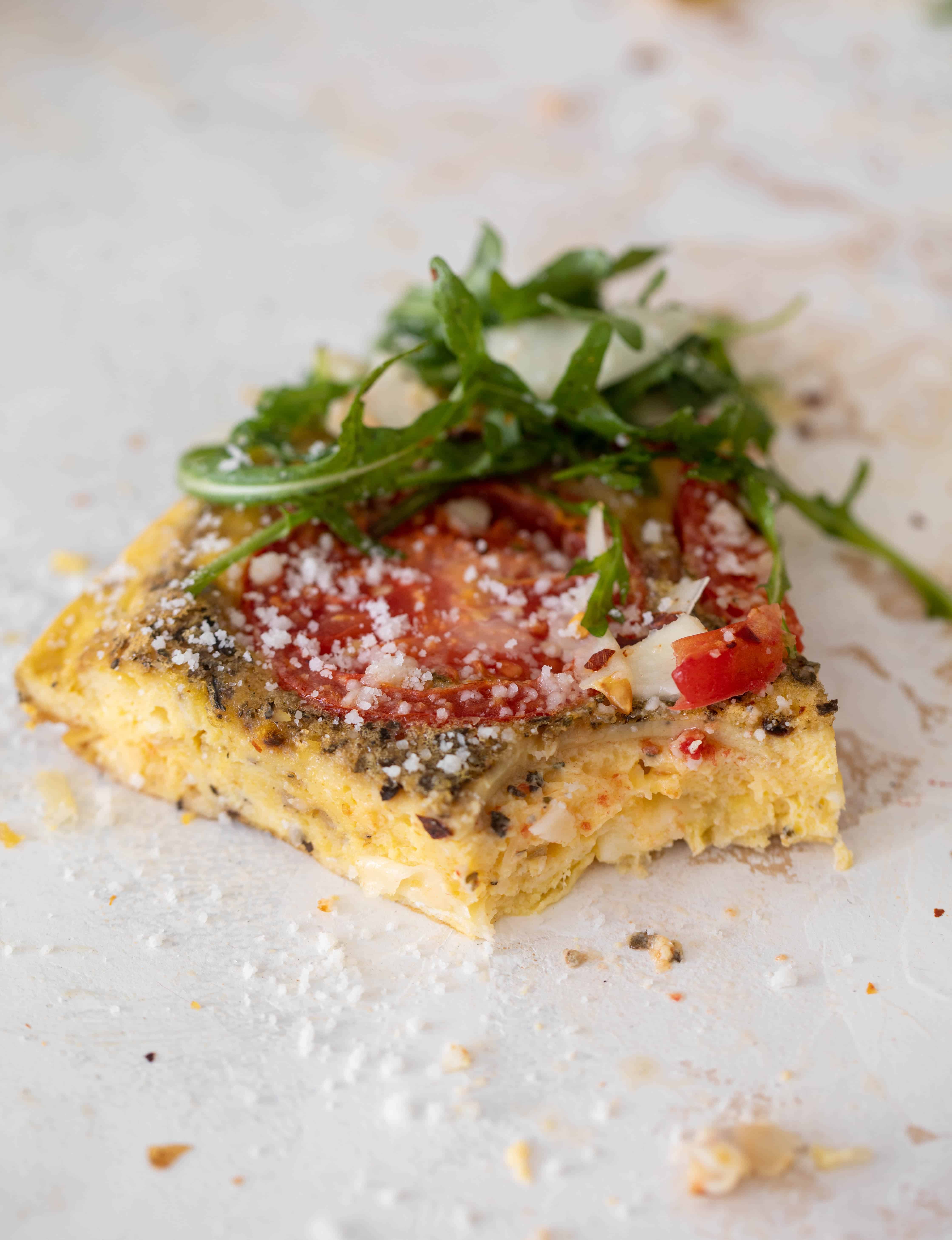 white pizza frittata